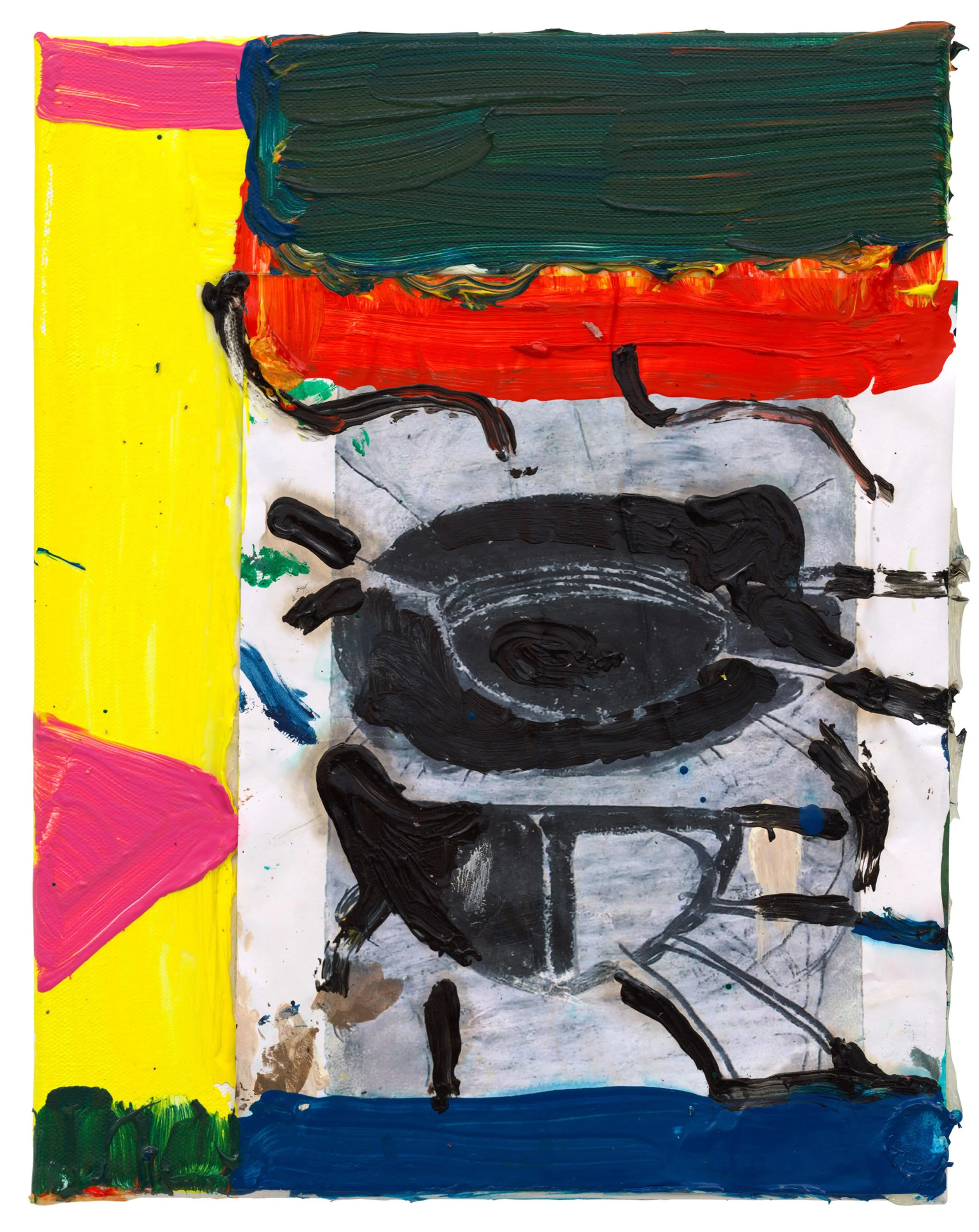  Drew Beattie and Ben Shepard  Schemalove   2022 acrylic and collage on canvas 14 x 11 inches 