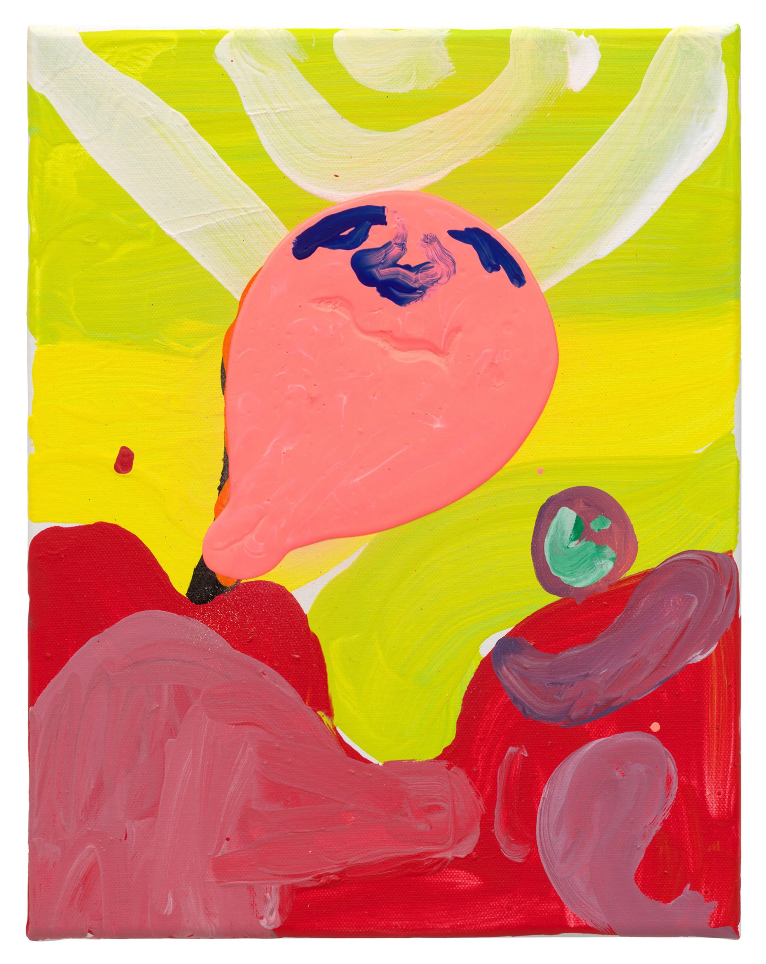  Drew Beattie and Ben Shepard  Mountaintop Surprise   2022 acrylic on canvas 14 x 11 inches 