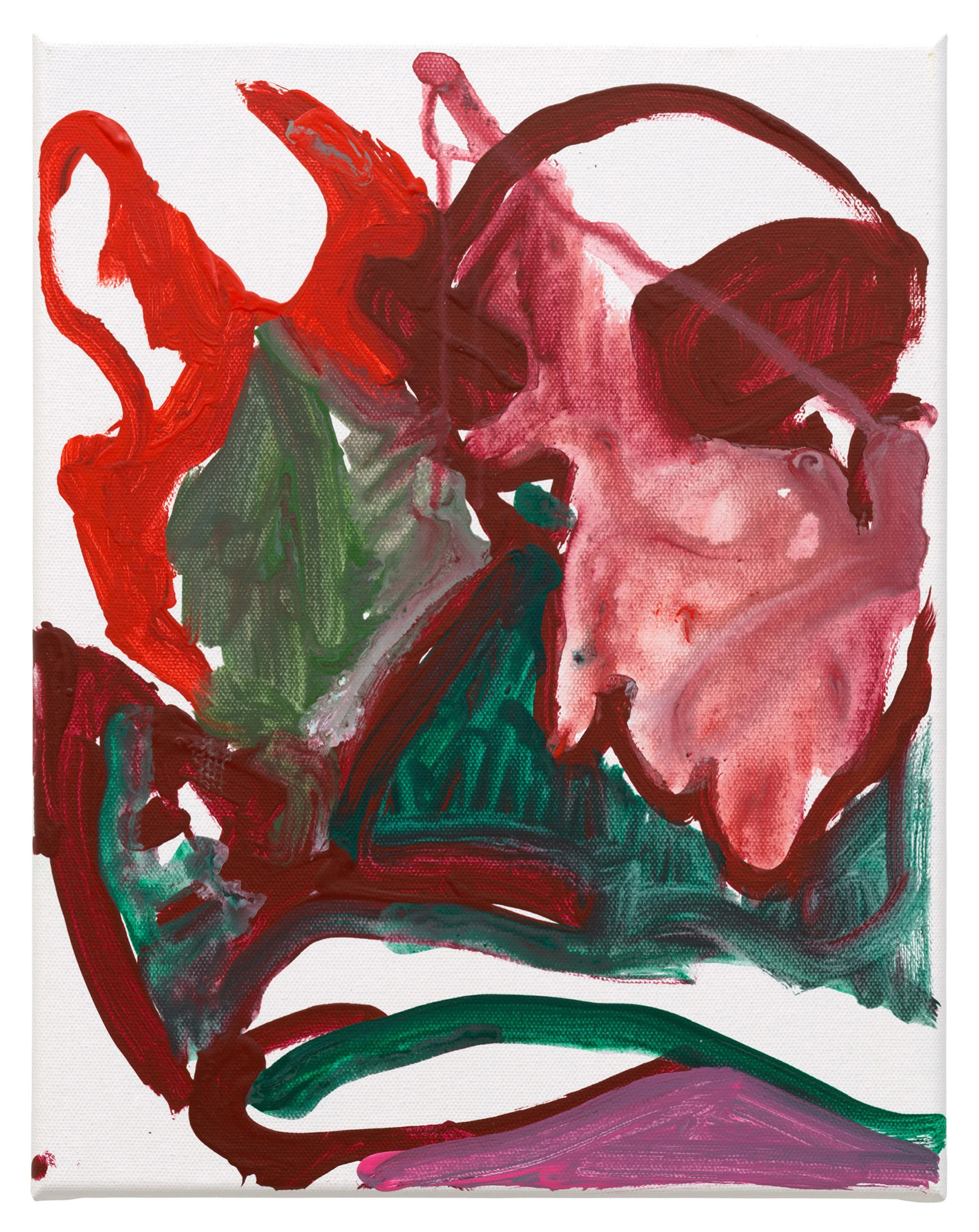  Drew Beattie and Ben Shepard  Small Death of St Francis 5   2022 acrylic on canvas 14 x 11 inches 