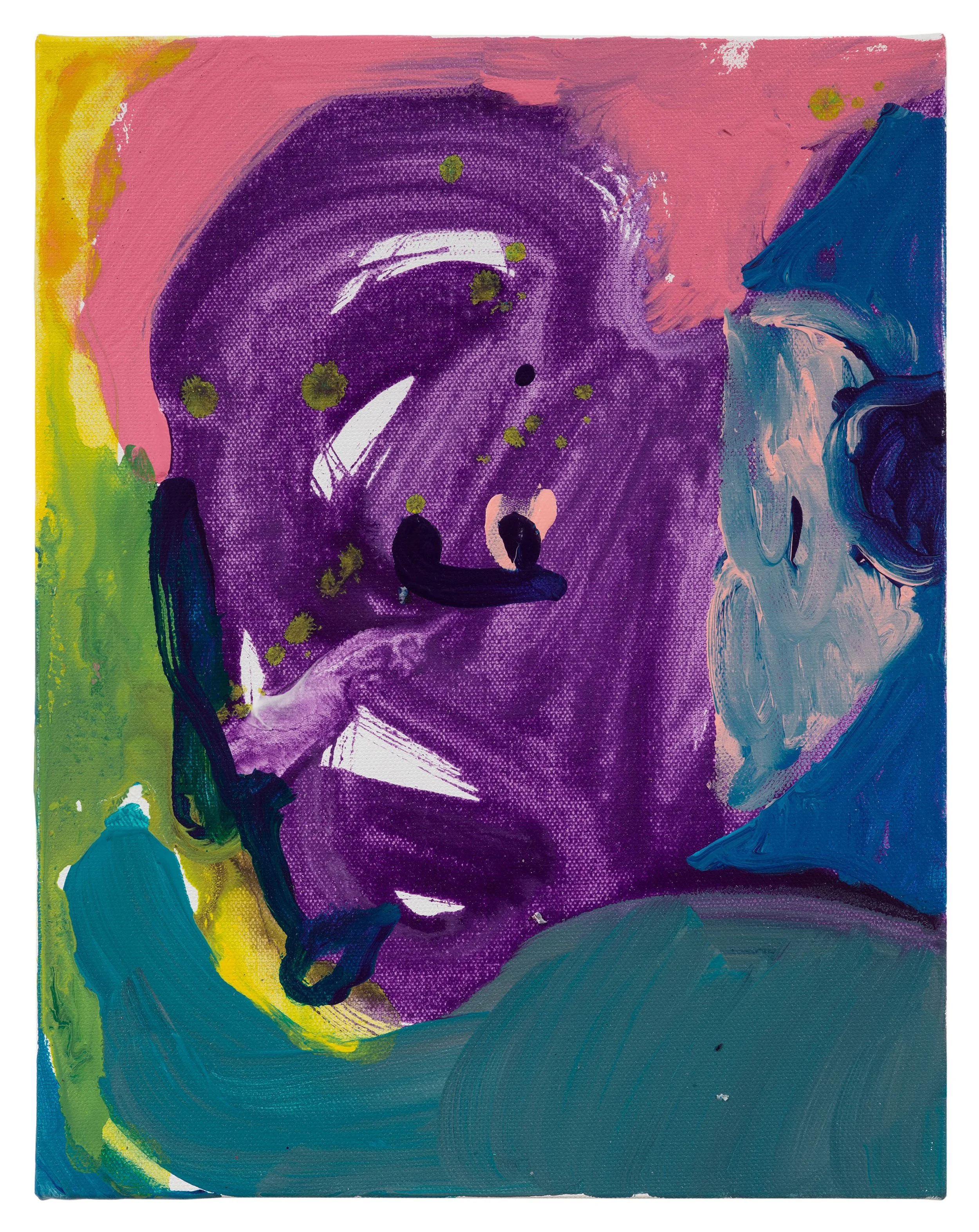  Drew Beattie and Ben Shepard  Joseph Older   2021 acrylic on canvas 14 x 11 inches 