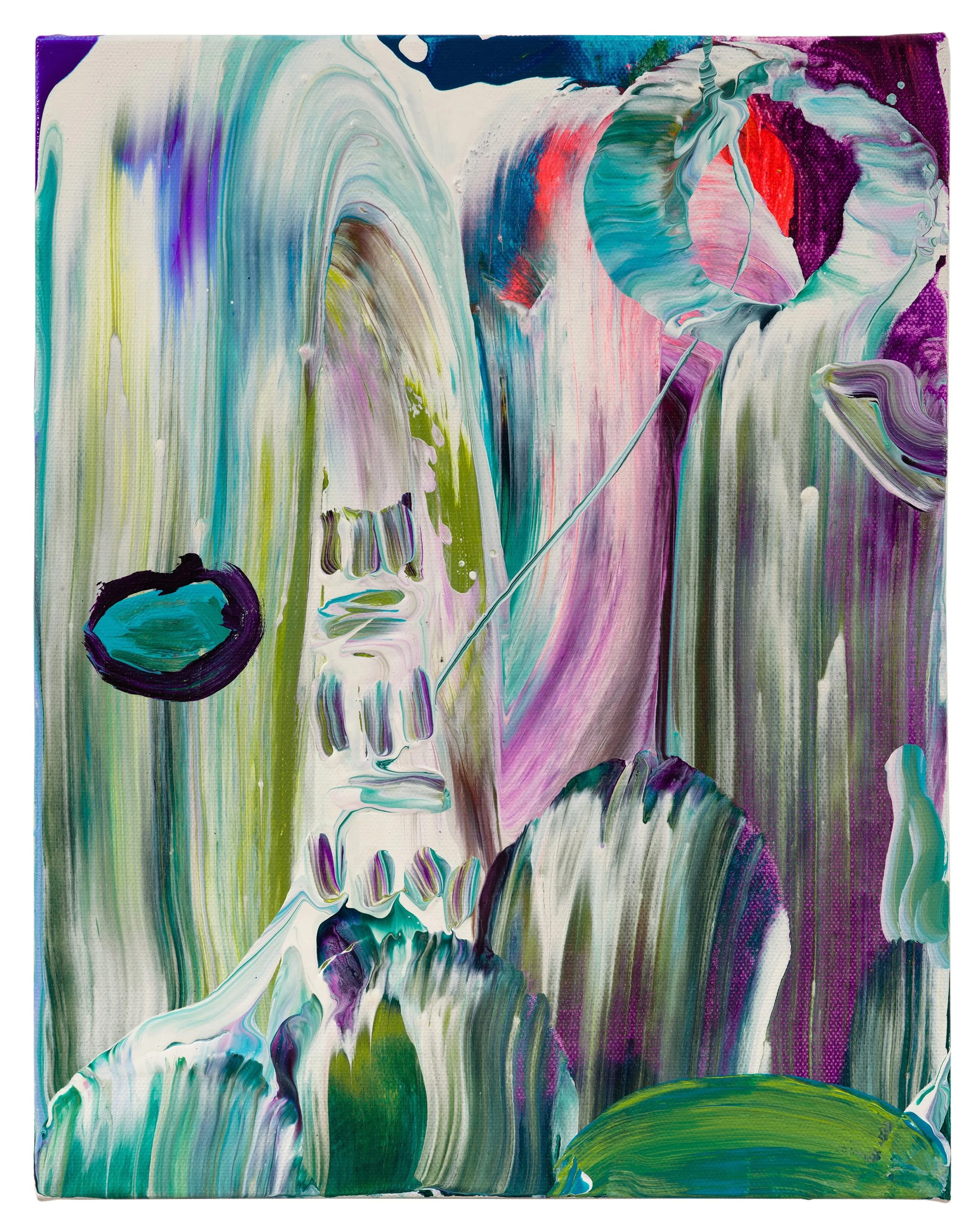  Drew Beattie and Ben Shepard  Melting City   2021 acrylic on canvas 14 x 11 inches 