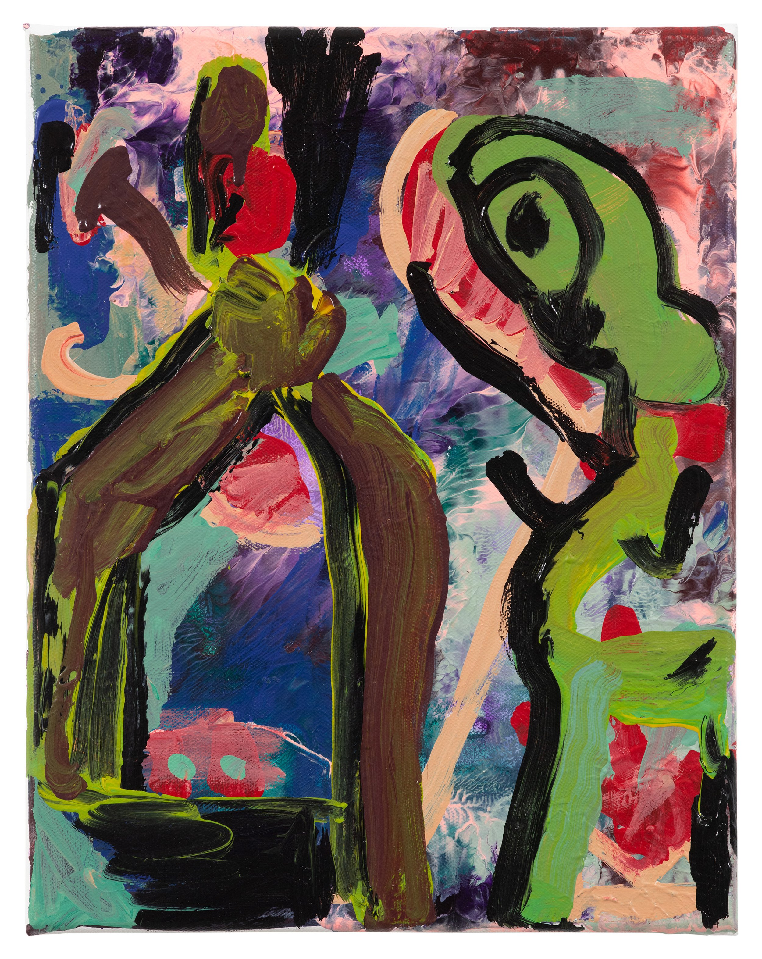  Drew Beattie and Ben Shepard  Lovely Day   2021 acrylic on canvas 14 x 11 inches 
