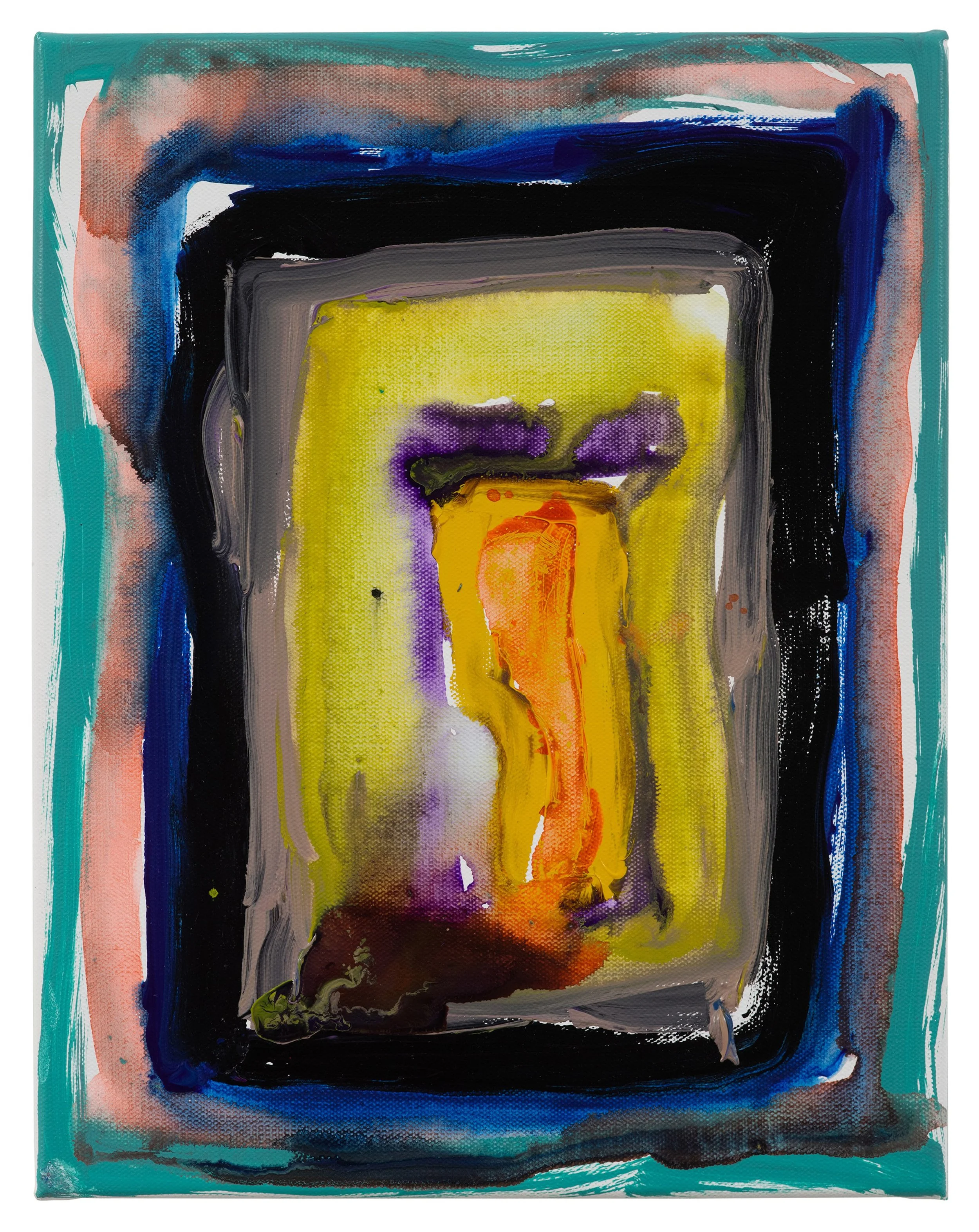  Drew Beattie and Ben Shepard  Yellow Door   2021 acrylic on canvas 14 x 11 inches 