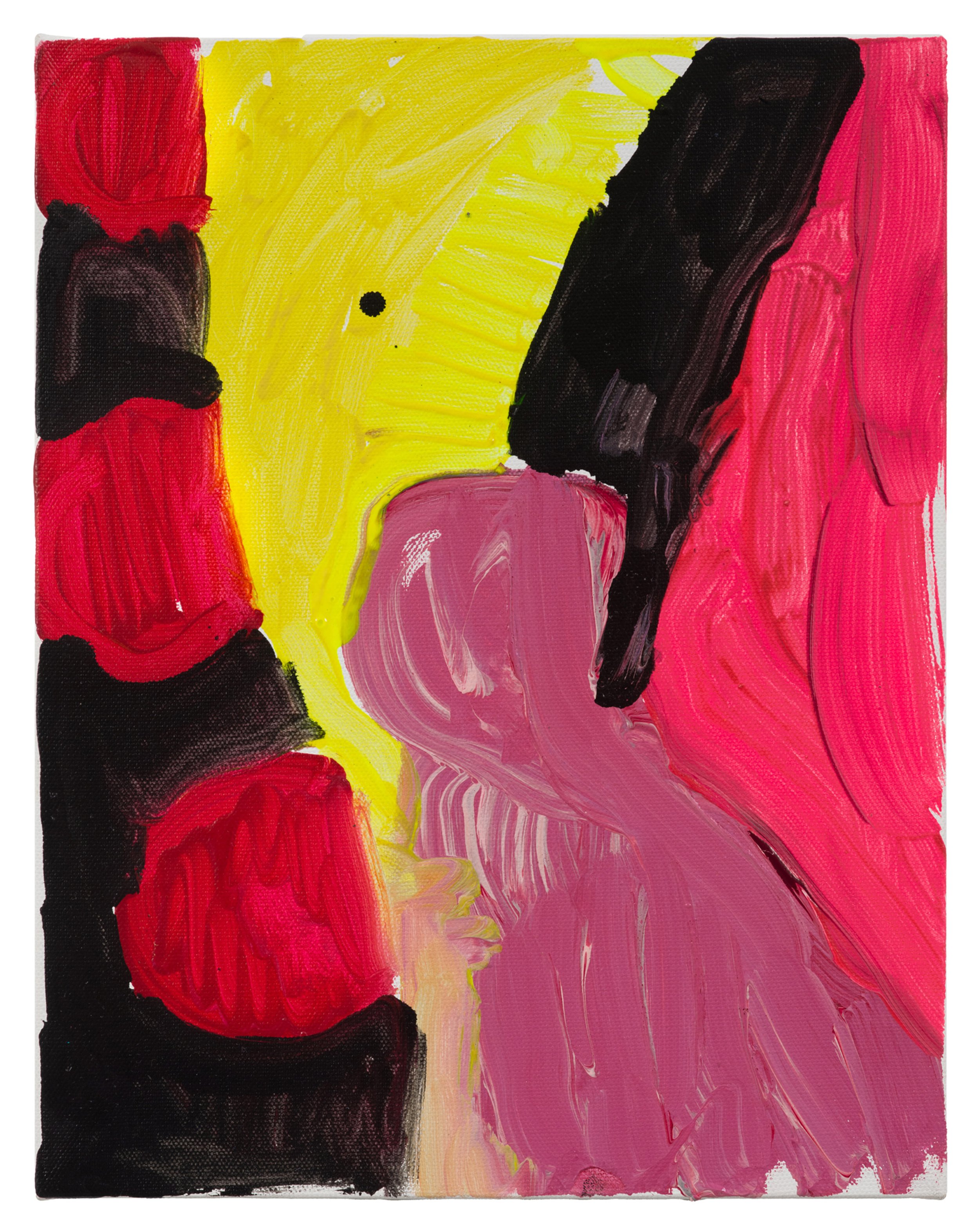  Drew Beattie and Ben Shepard  Bear to Window   2021 acrylic on canvas 14 x 11 inches 