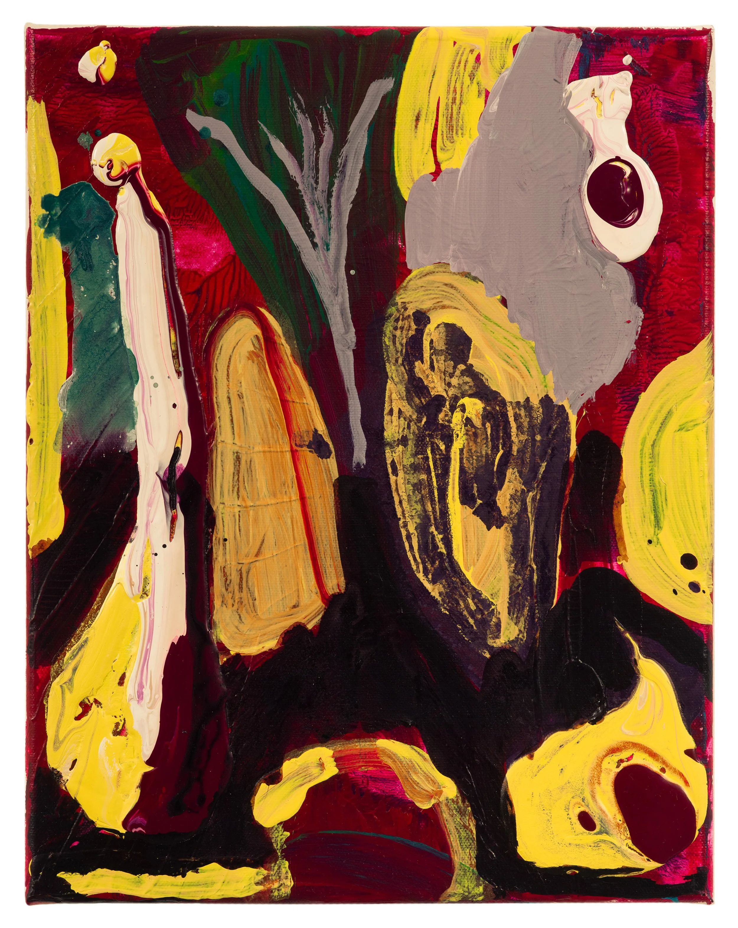  Drew Beattie and Ben Shepard  City Garden   2021 acrylic on canvas 14 x 11 inches 