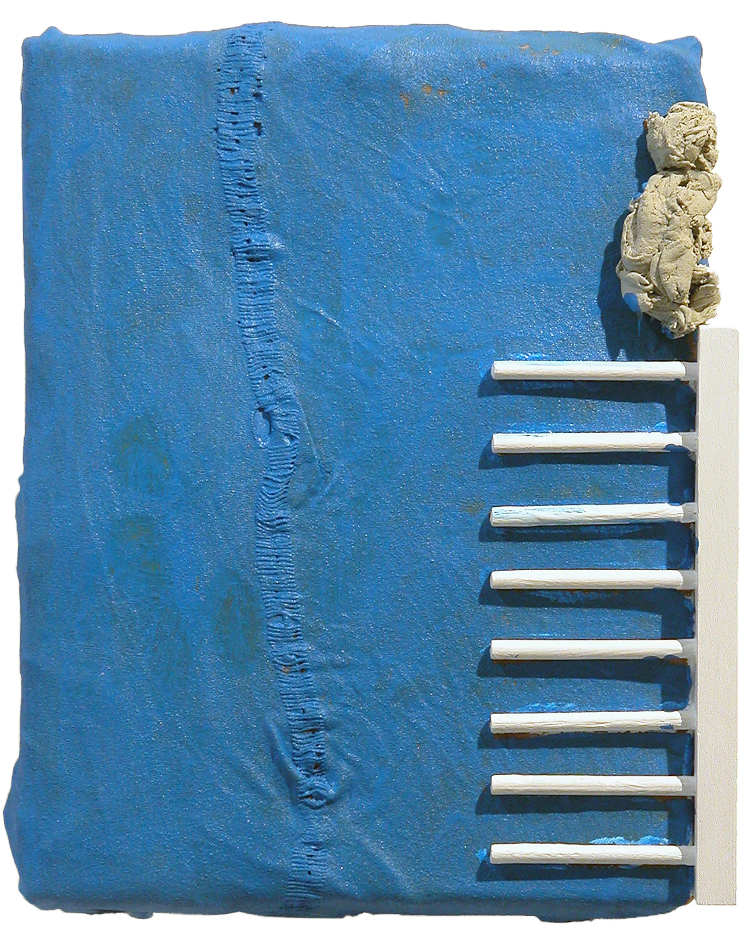  Drew Beattie  KT &nbsp; 2006 acrylic, bondo, wood and fabric on canvas 16½ x 12 inches 