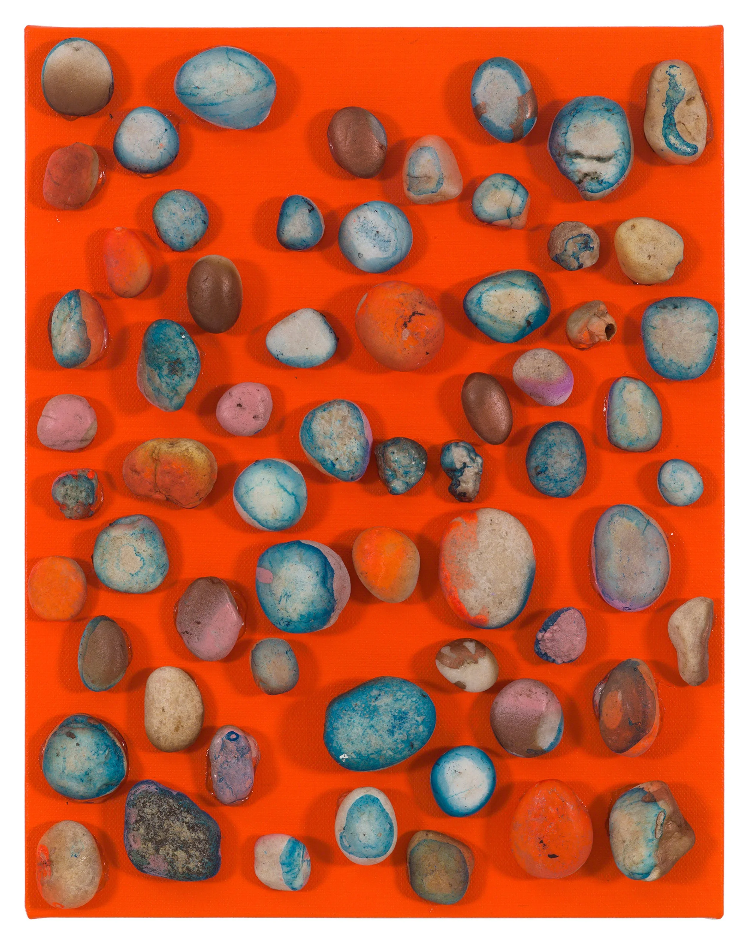  Drew Beattie  People   2019 acrylic and rocks on canvas 14 x 11 inches 