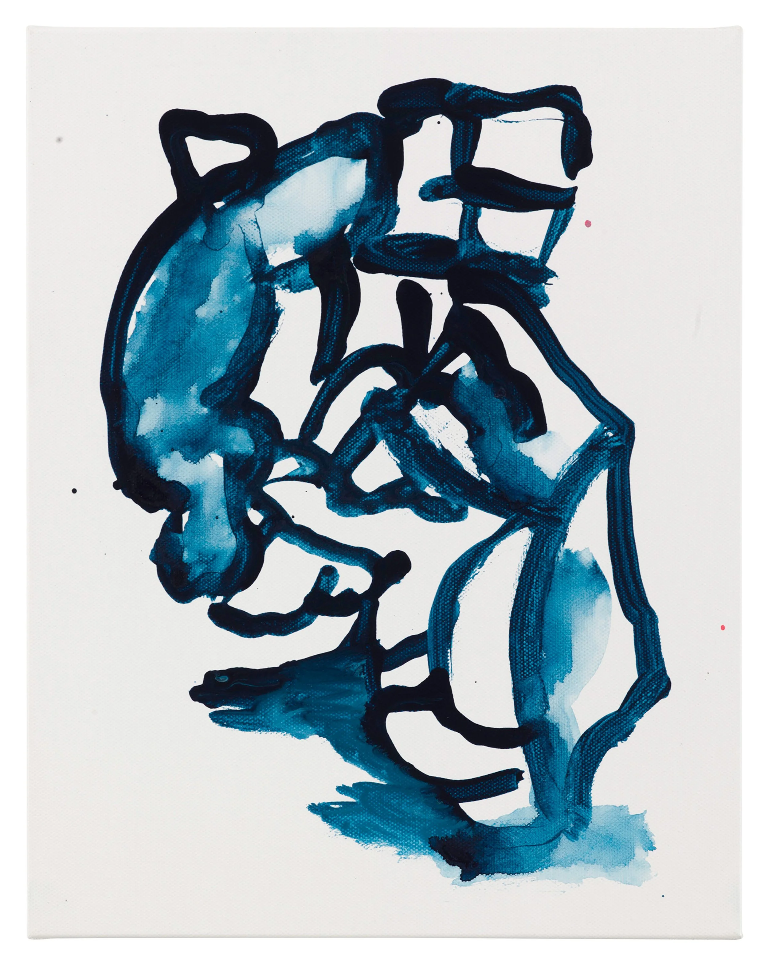 Drew Beattie and Ben Shepard  Oaf   2016 acrylic on canvas 14 x 11 inches 
