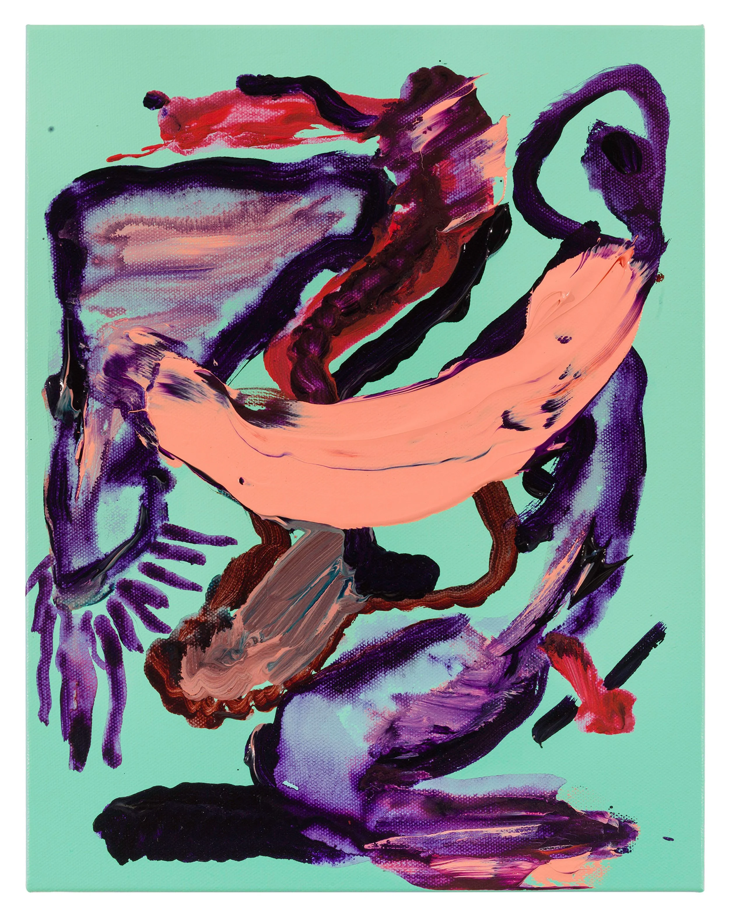  Drew Beattie and Ben Shepard  Simmering Estate   2016 acrylic on canvas 14 x 11 inches 