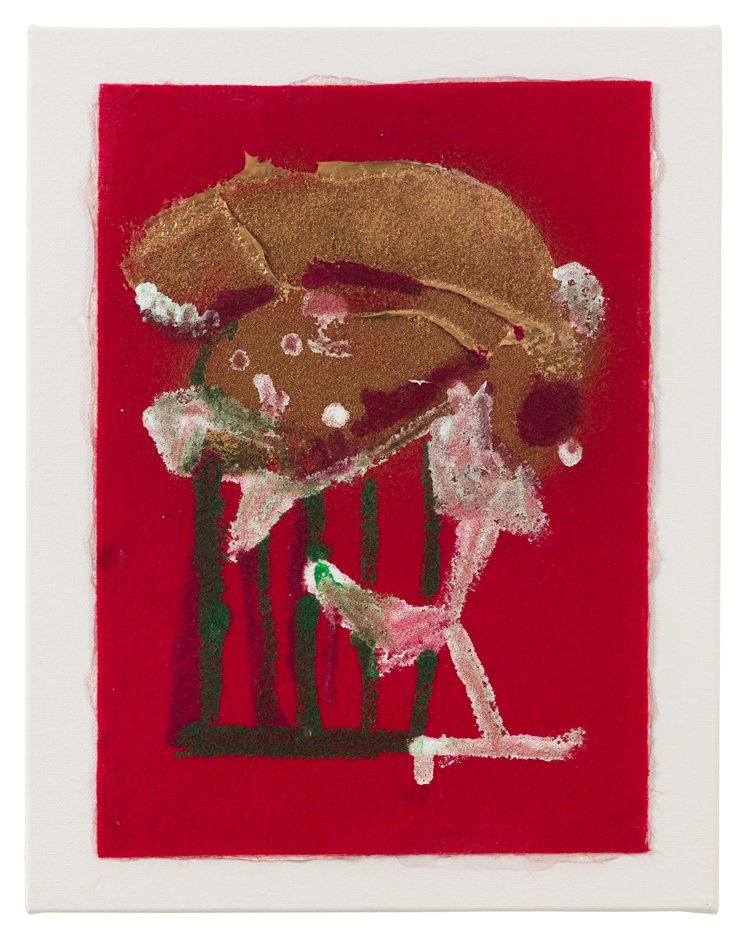 Drew Beattie  The Fall   2016 acrylic and felt on canvas 14 x 11 inches 