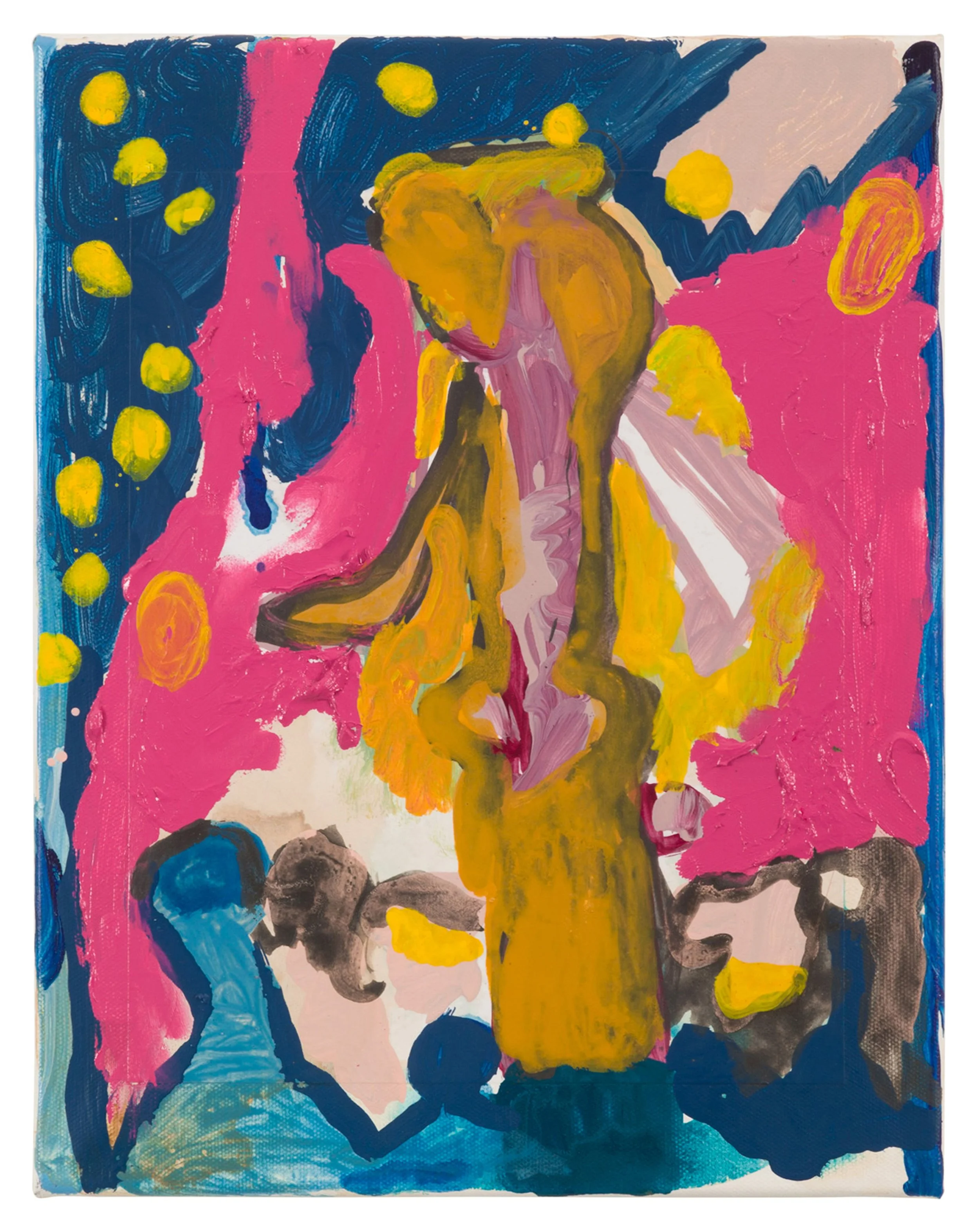  Drew Beattie and Ben Shepard  European Concert   2015 acrylic and paper on canvas 14 x 11 inches 