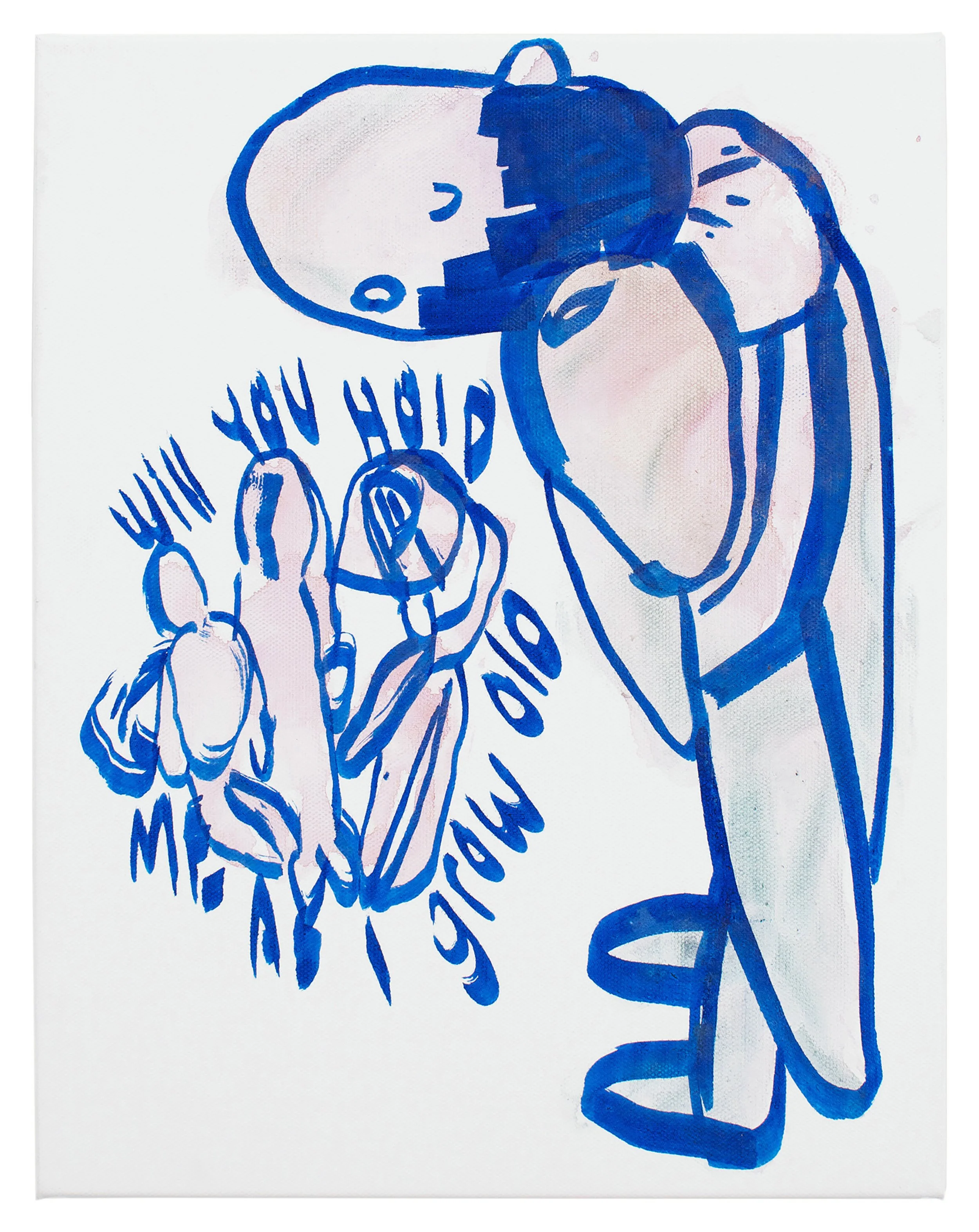  Drew Beattie and Ben Shepard  Will You Hold Me as I Grow Old   2015  acrylic on canvas 14 x 11 inches 