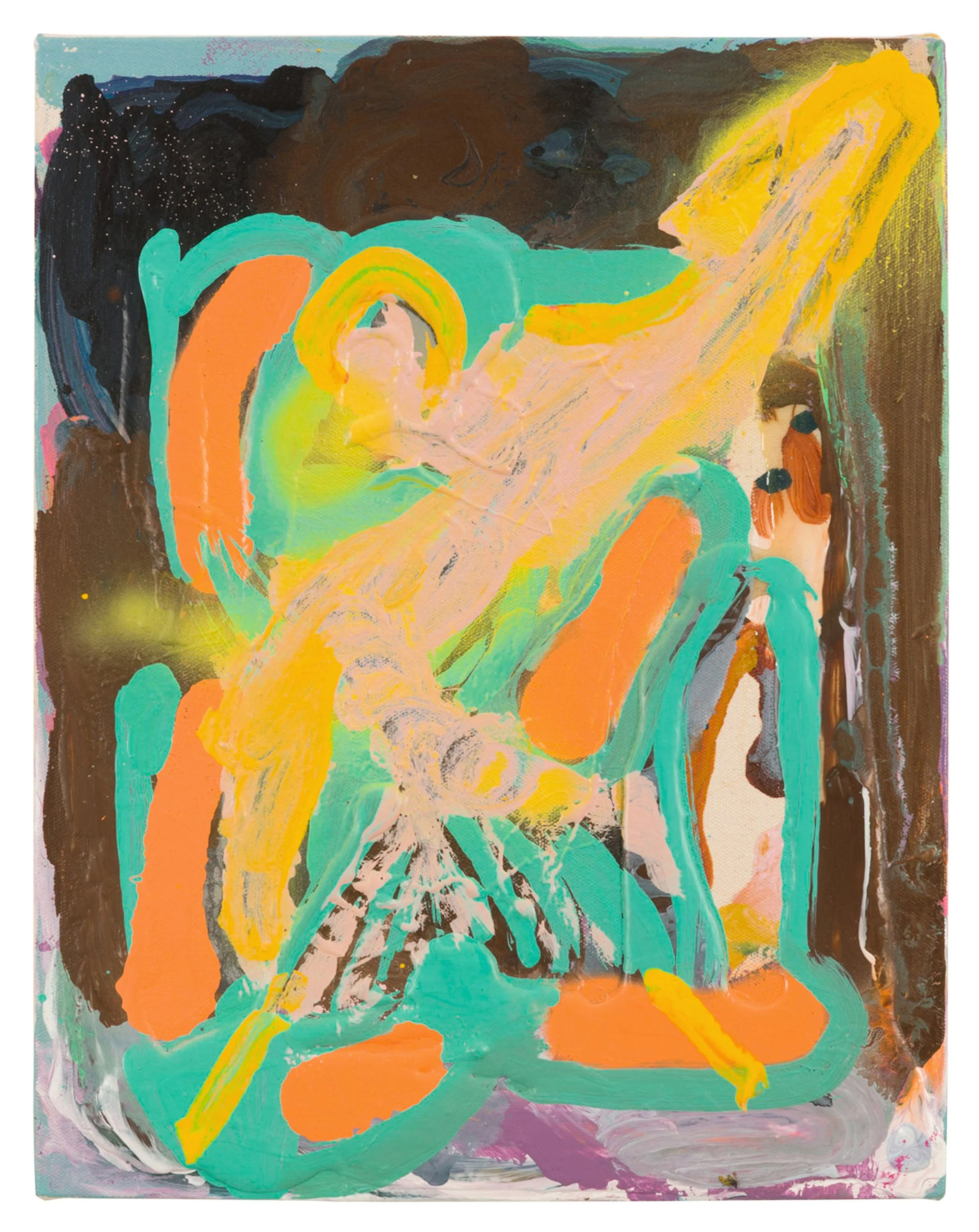  Drew Beattie and Ben Shepard  Diagonal Morning   2015 acrylic and epoxy resin on canvas 14 x 11 inches 