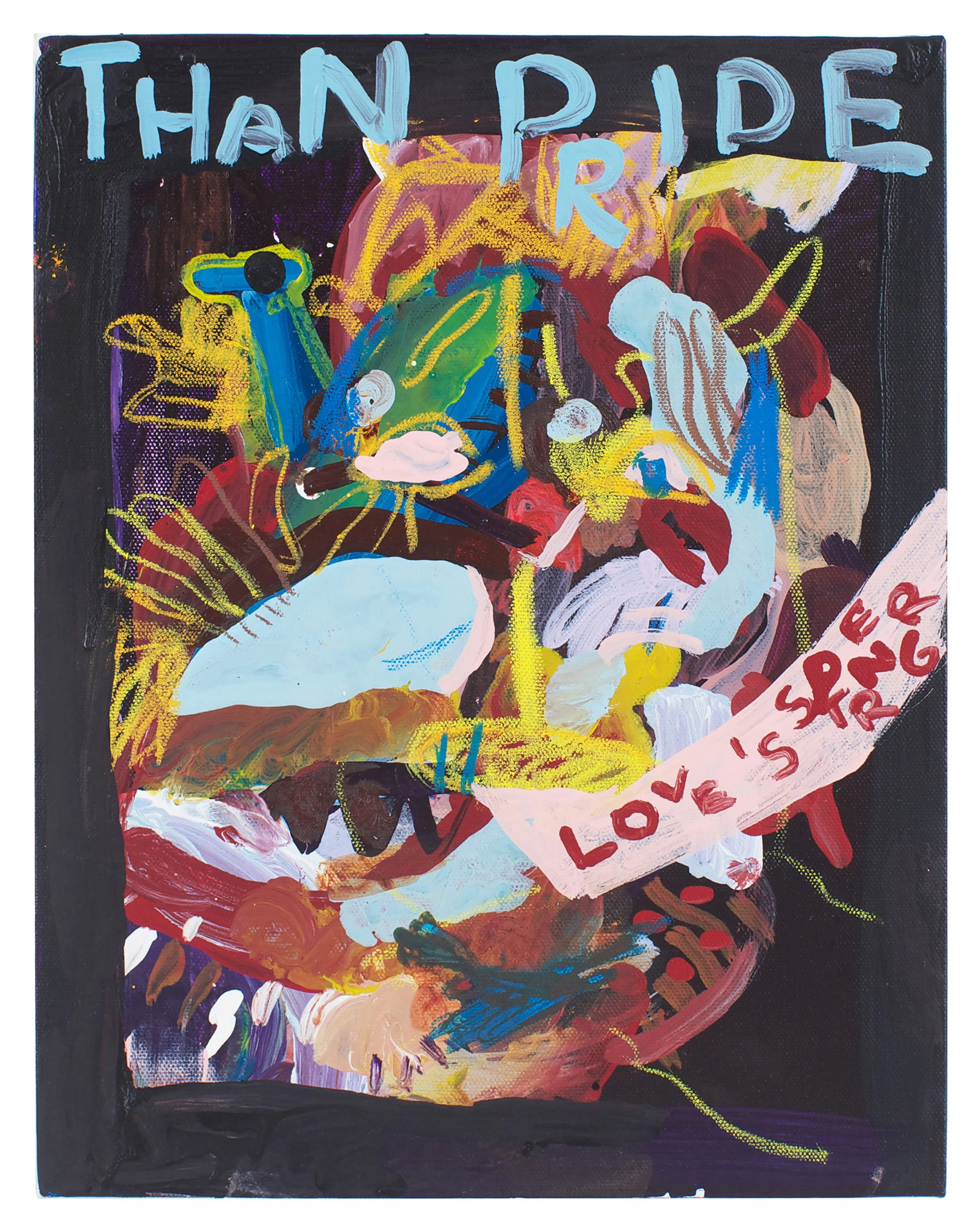  Drew Beattie and Ben Shepard   Love is Stronger Than Pride   2015  acrylic and crayon on canvas 14 x 11 inches 