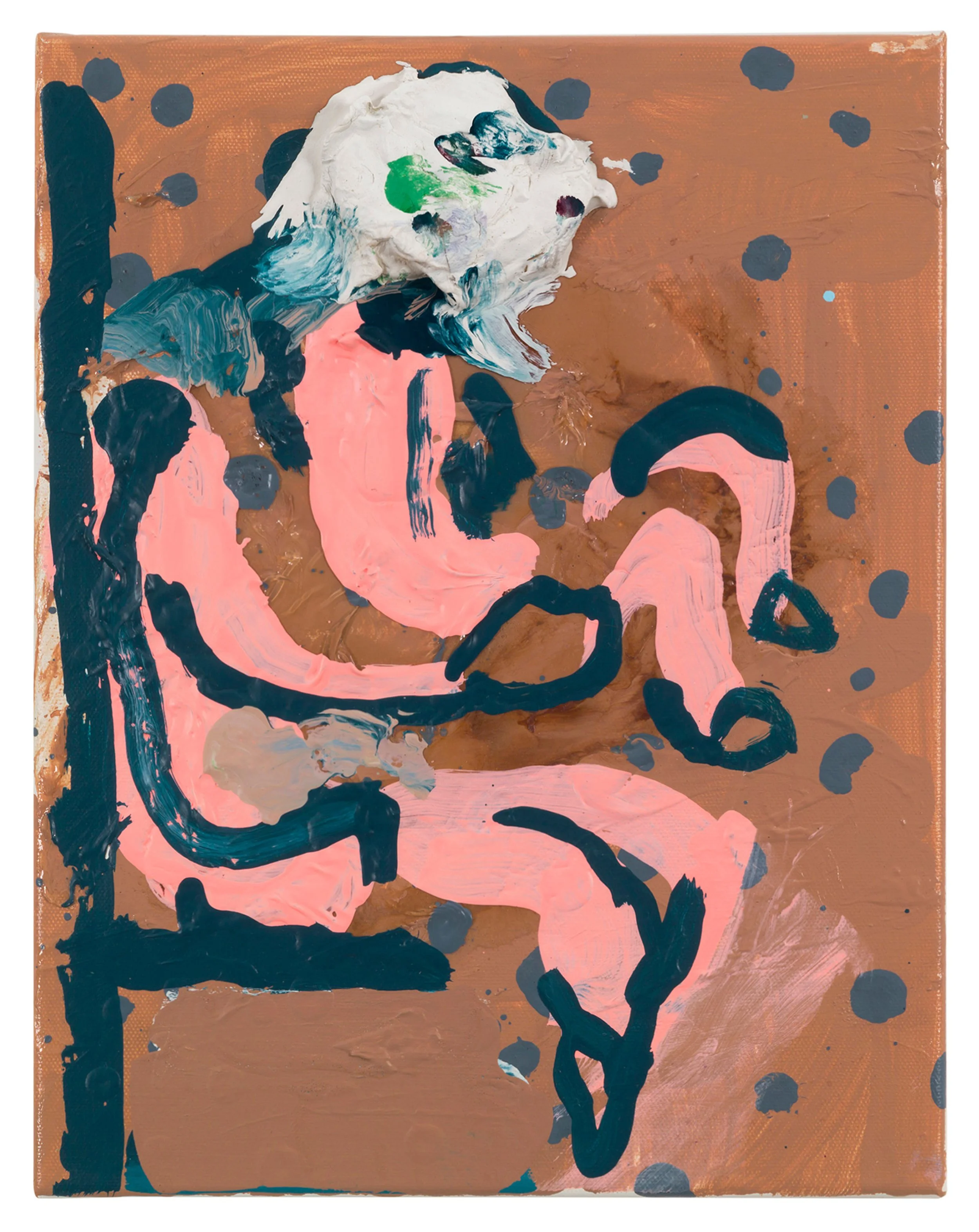  Drew Beattie and Ben Shepard  The Man in the Chair   2015 acrylic on canvas 14 x 11 inches 