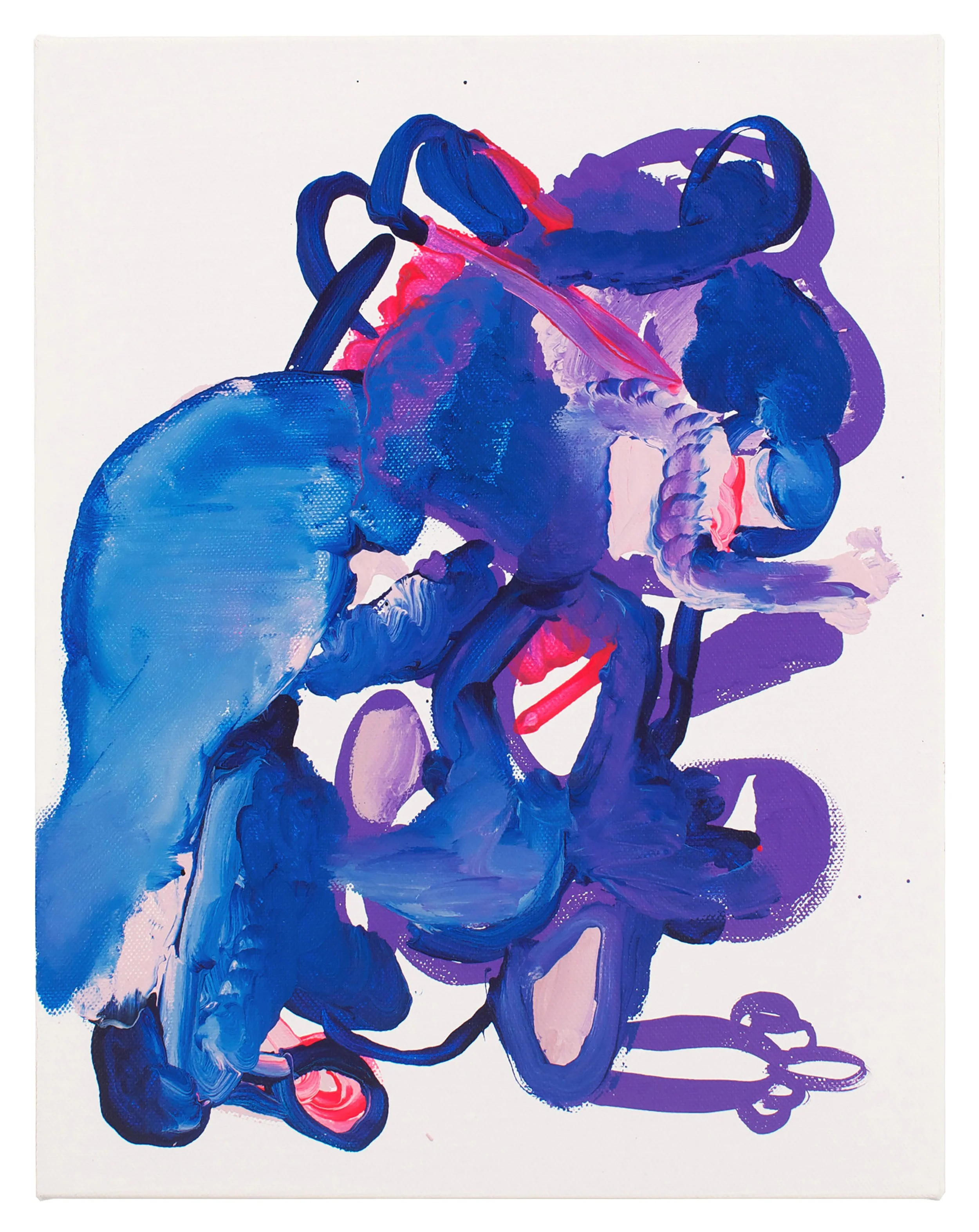  Drew Beattie and Ben Shepard  Blue Figure   2014 acrylic on canvas 14 x 11 inches 