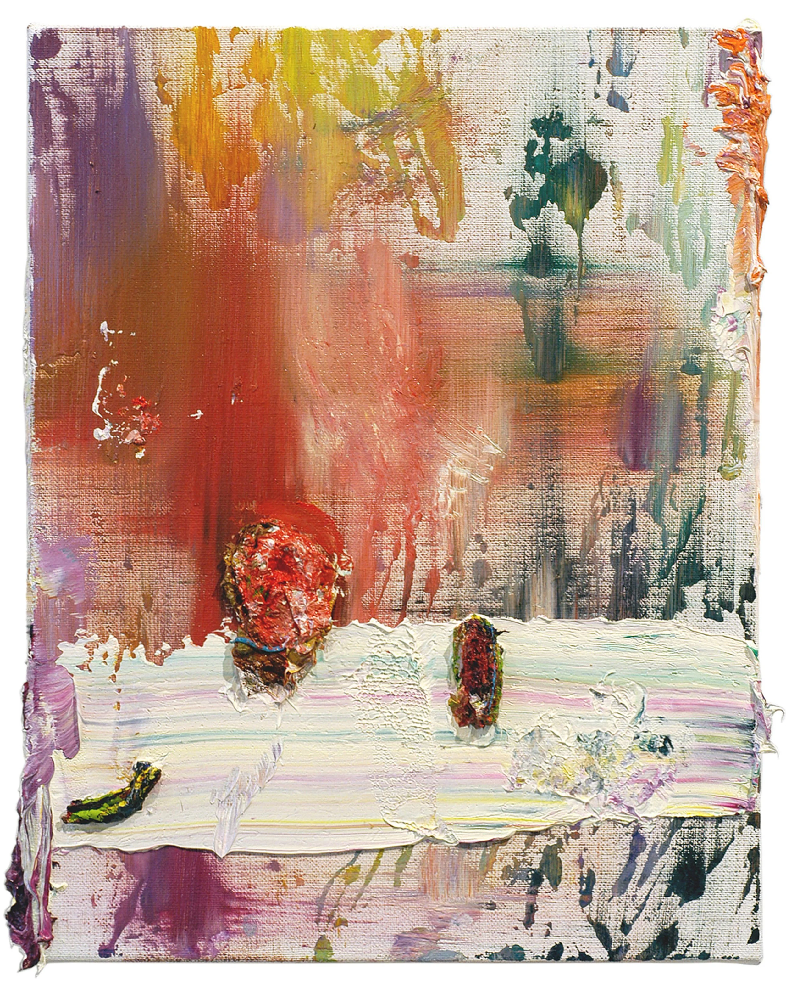  Drew Beattie  Yard &nbsp; 2005 oil on canvas 14 x 11¾ inches 