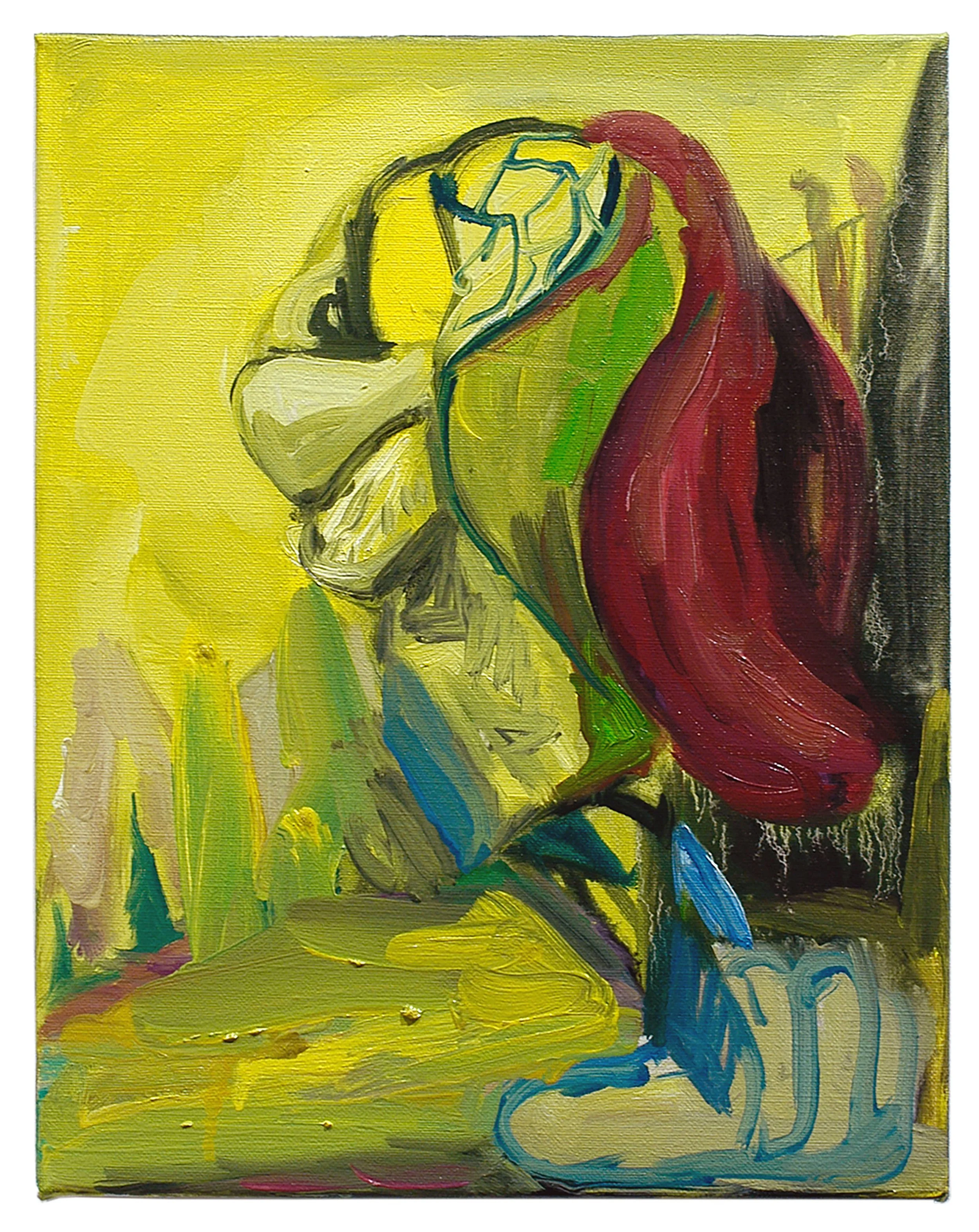  Drew Beattie  King   2005 acrylic on canvas 14 x 11 inches 