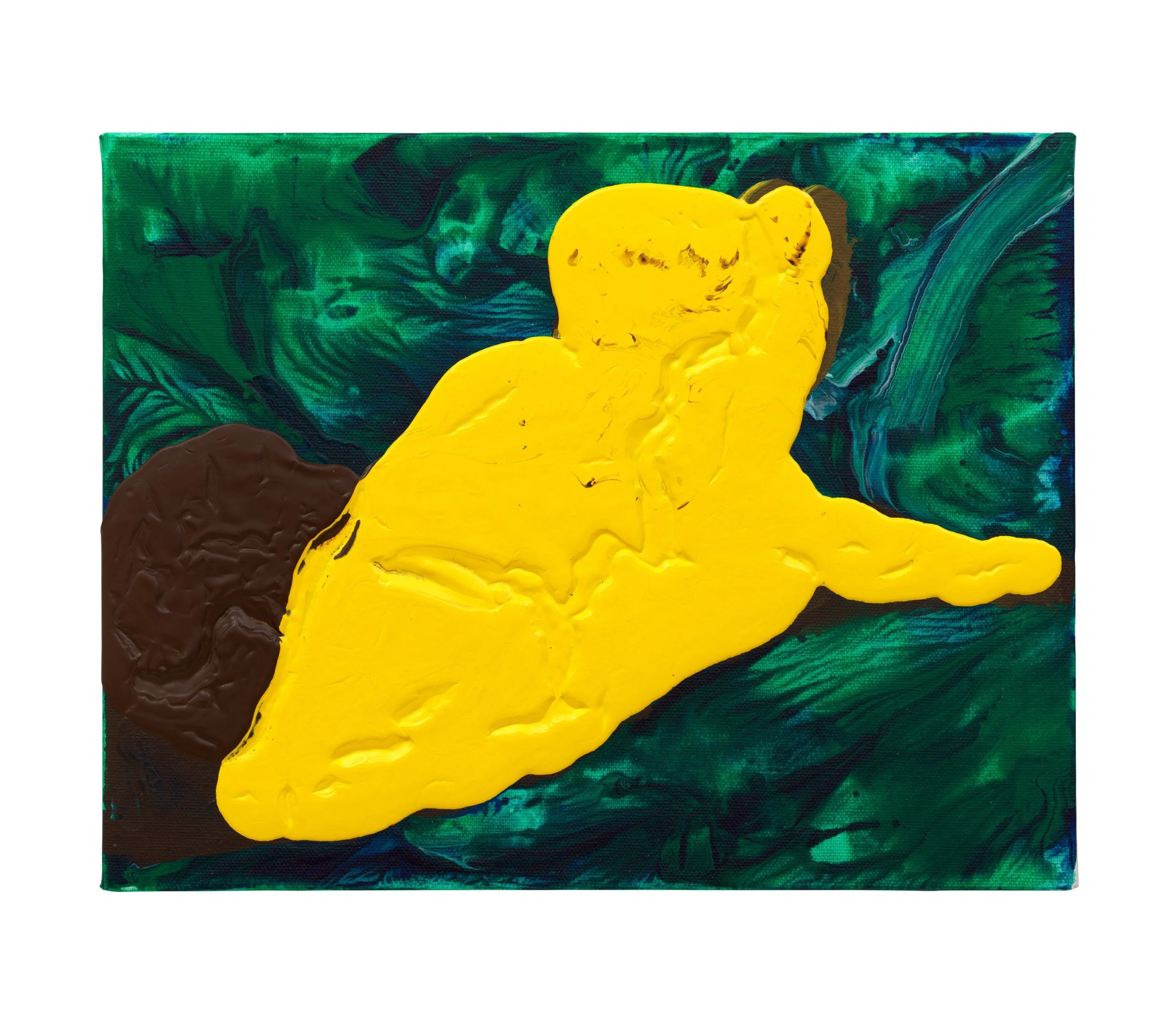 Drew Beattie and Ben Shepard  Heavy Yellow   2022 acrylic on canvas 11 x 14 inches 