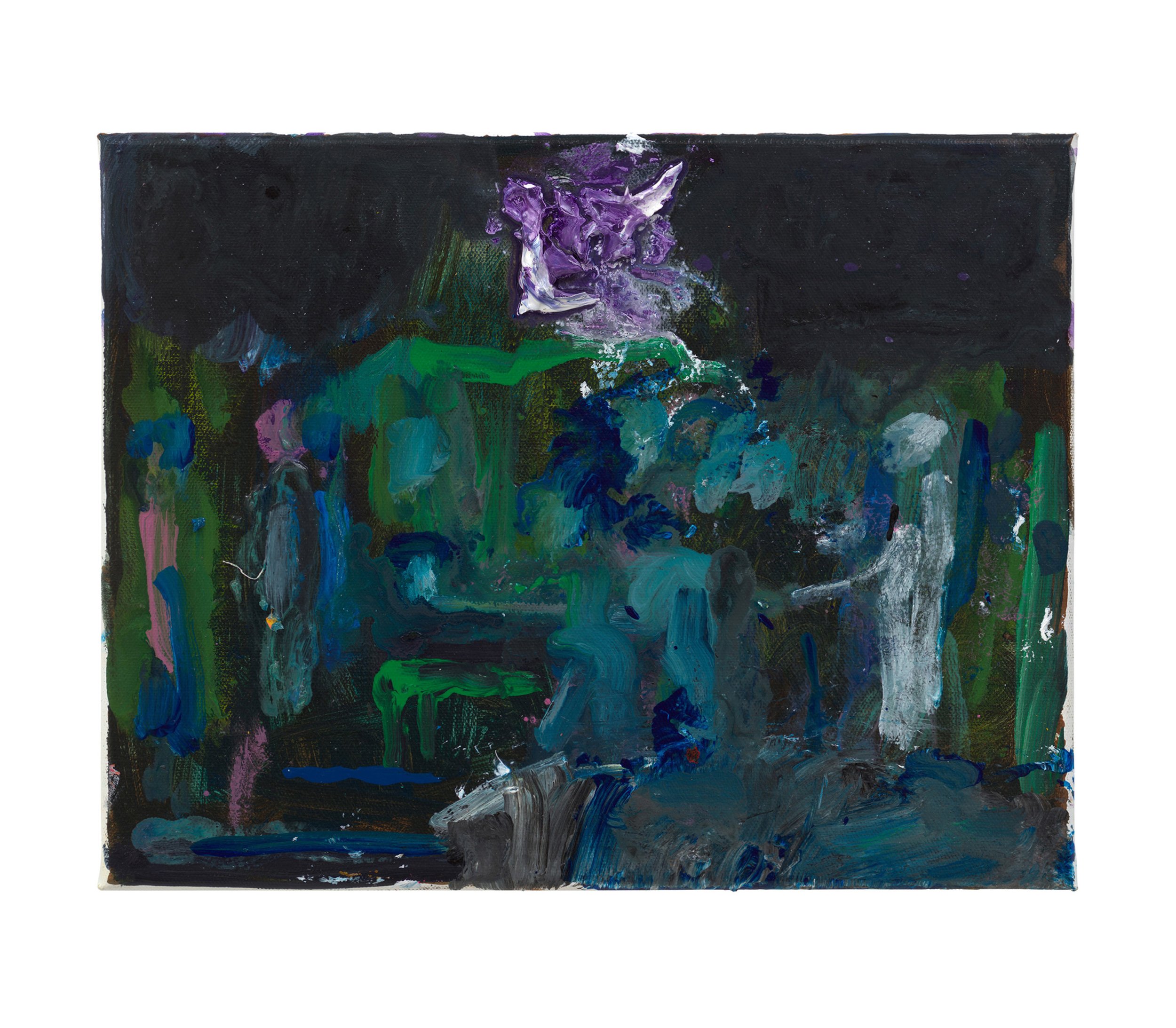  Drew Beattie and Ben Shepard  Small Death of St Francis 7   2022 acrylic on canvas 11 x 14 inches 