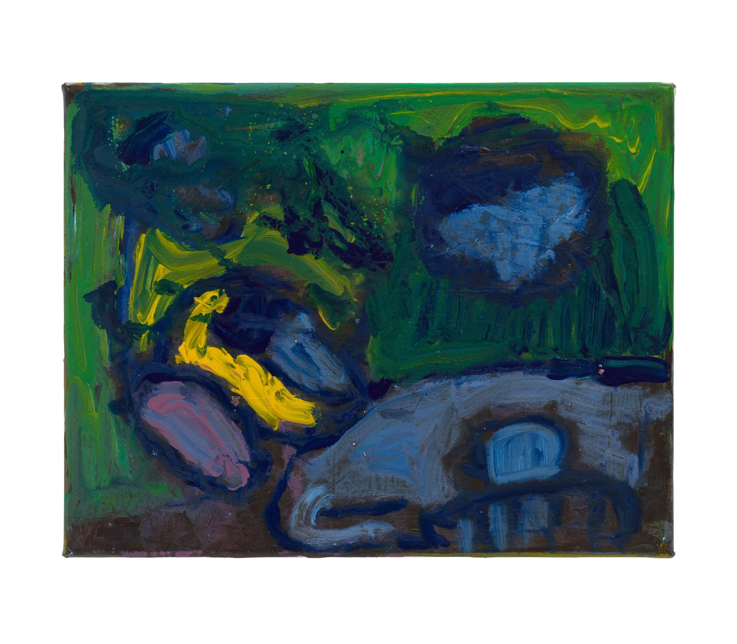  Drew Beattie and Ben Shepard  Small Death of St Francis 8   2022 acrylic on canvas 11 x 14 inches 