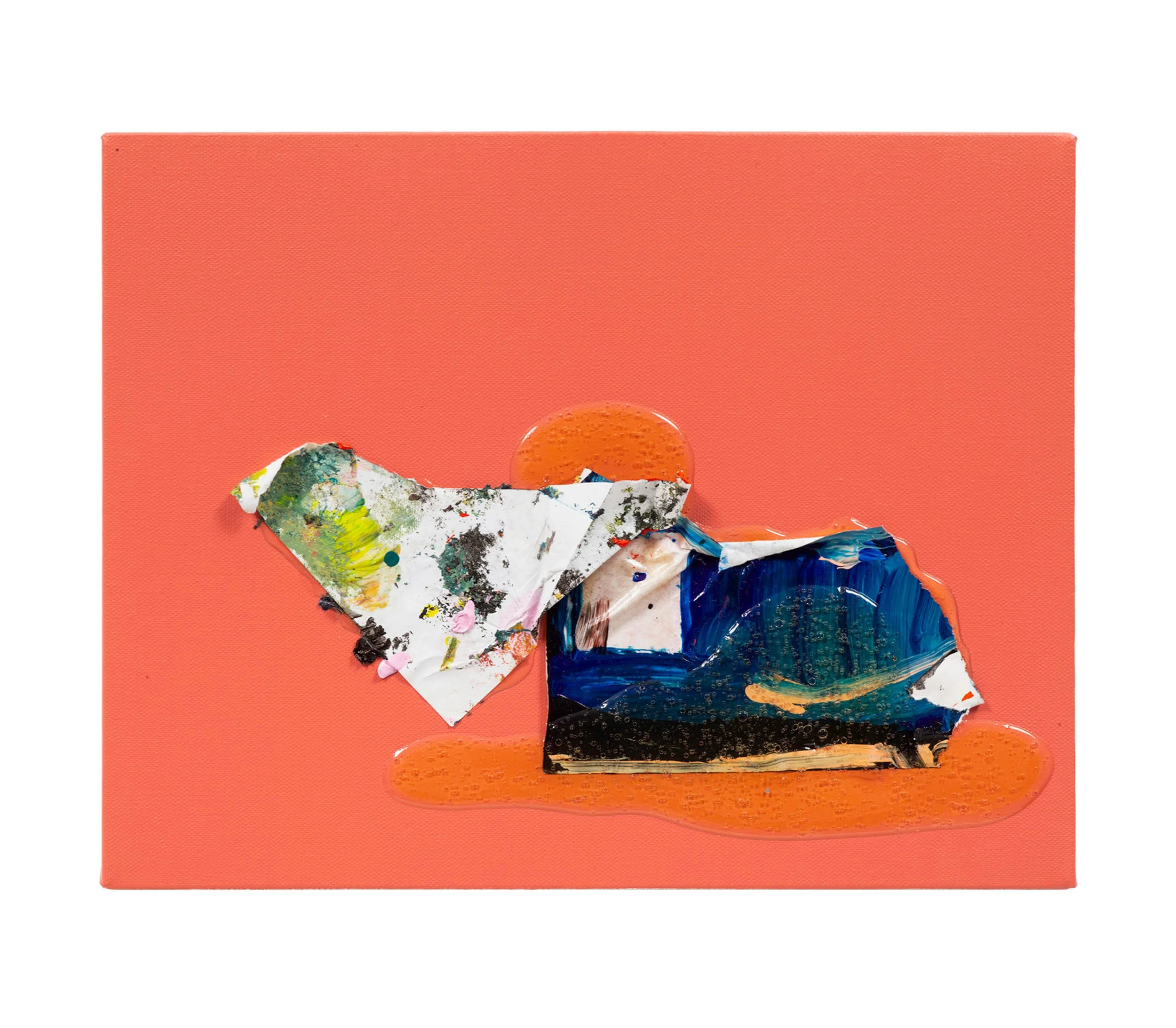  Drew Beattie  Dog House   2020 acrylic and collage on canvas 11 x 14 inches 