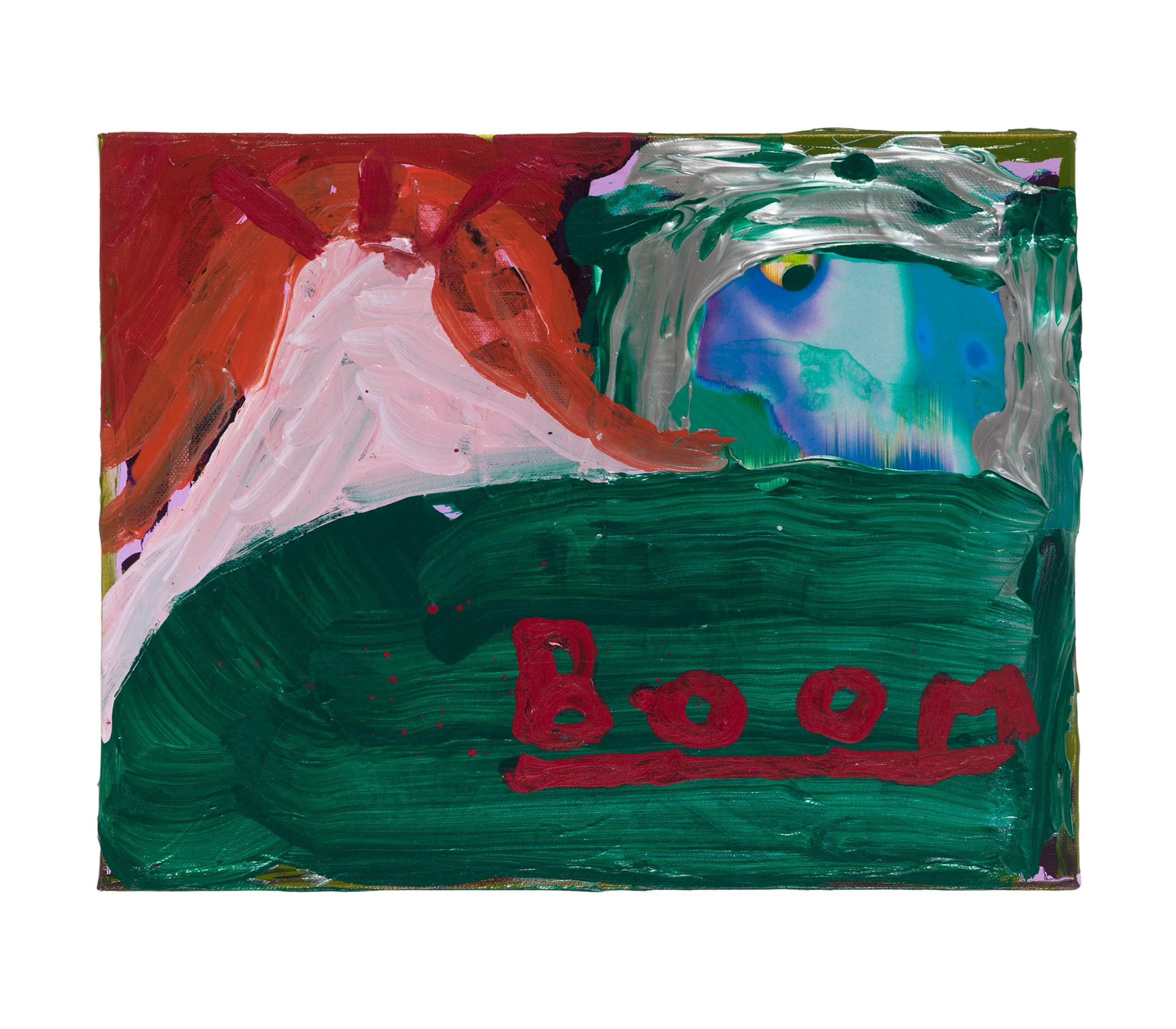  Drew Beattie and Ben Shepard  Volcano Boom   2019 acrylic on canvas 11 x 14 inches 