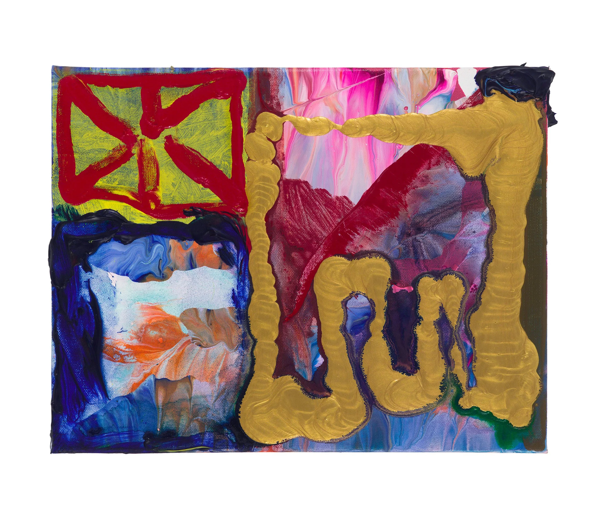  Drew Beattie and Ben Shepard  Rectangle Sun   2019 acrylic on canvas 11 x 14 inches 