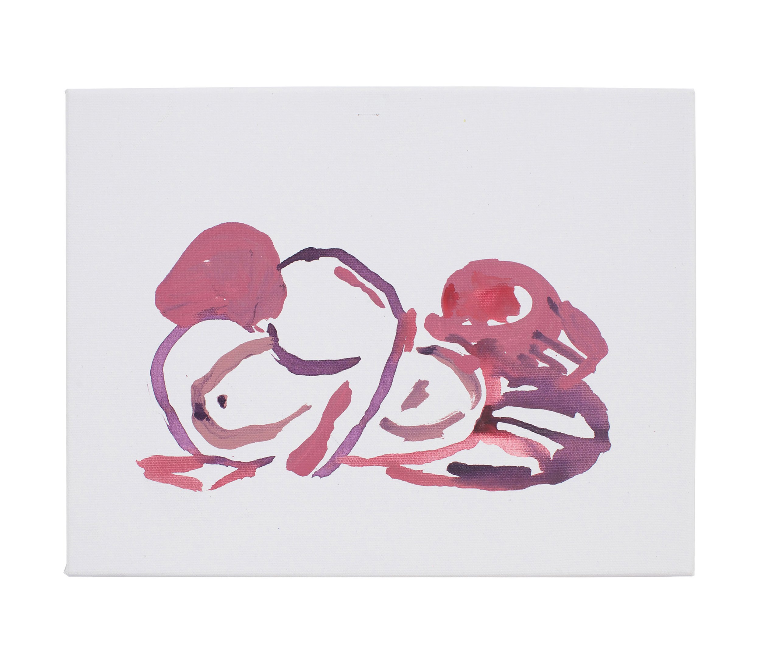  Drew Beattie and Ben Shepard  Reclining Nude   2014 acrylic on canvas 11 x 14 inches 