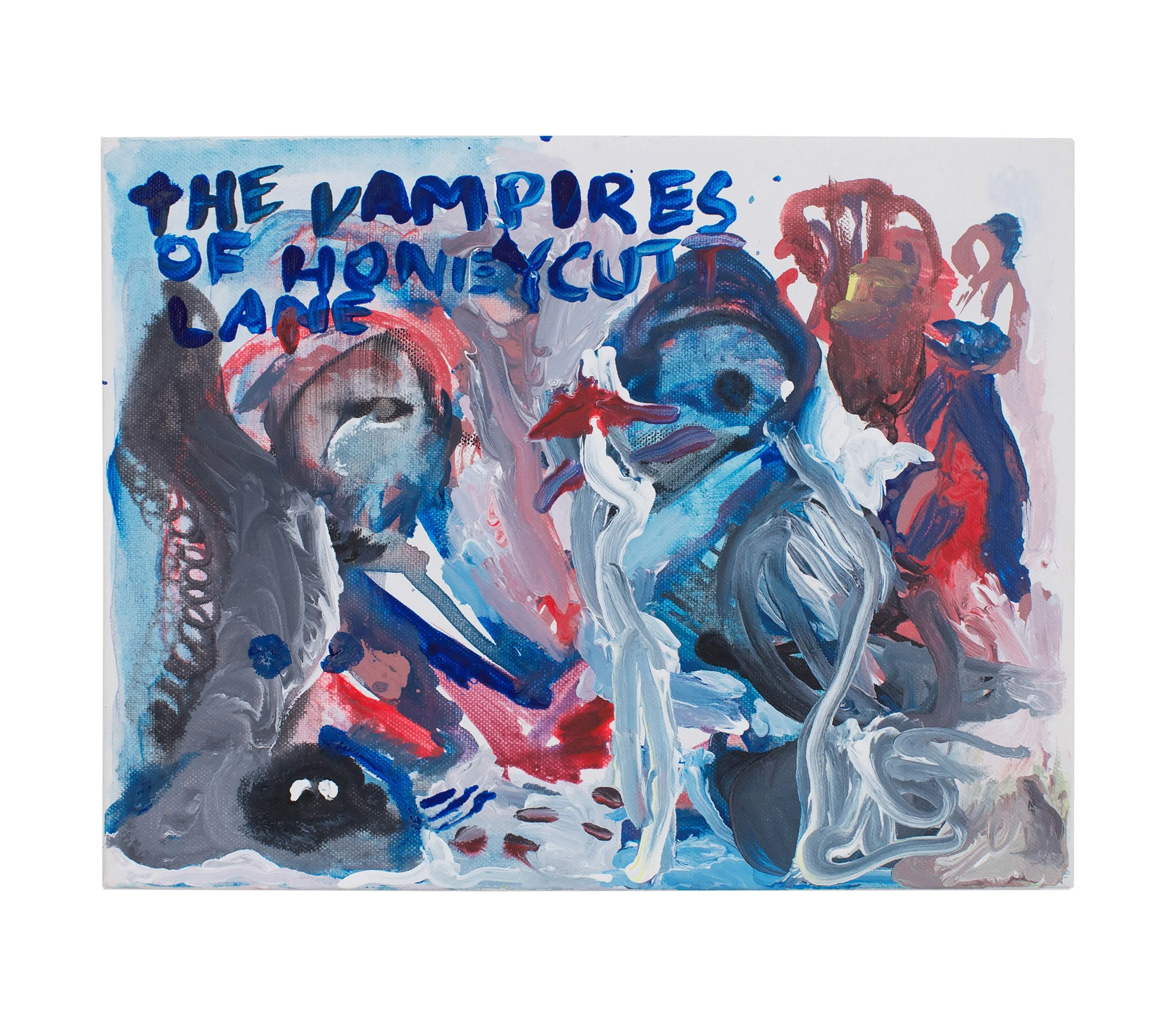  Drew Beattie and Ben Shepard  The Vampires of Honeycutt Lane   2014 acrylic on canvas 11 x 14 inches 