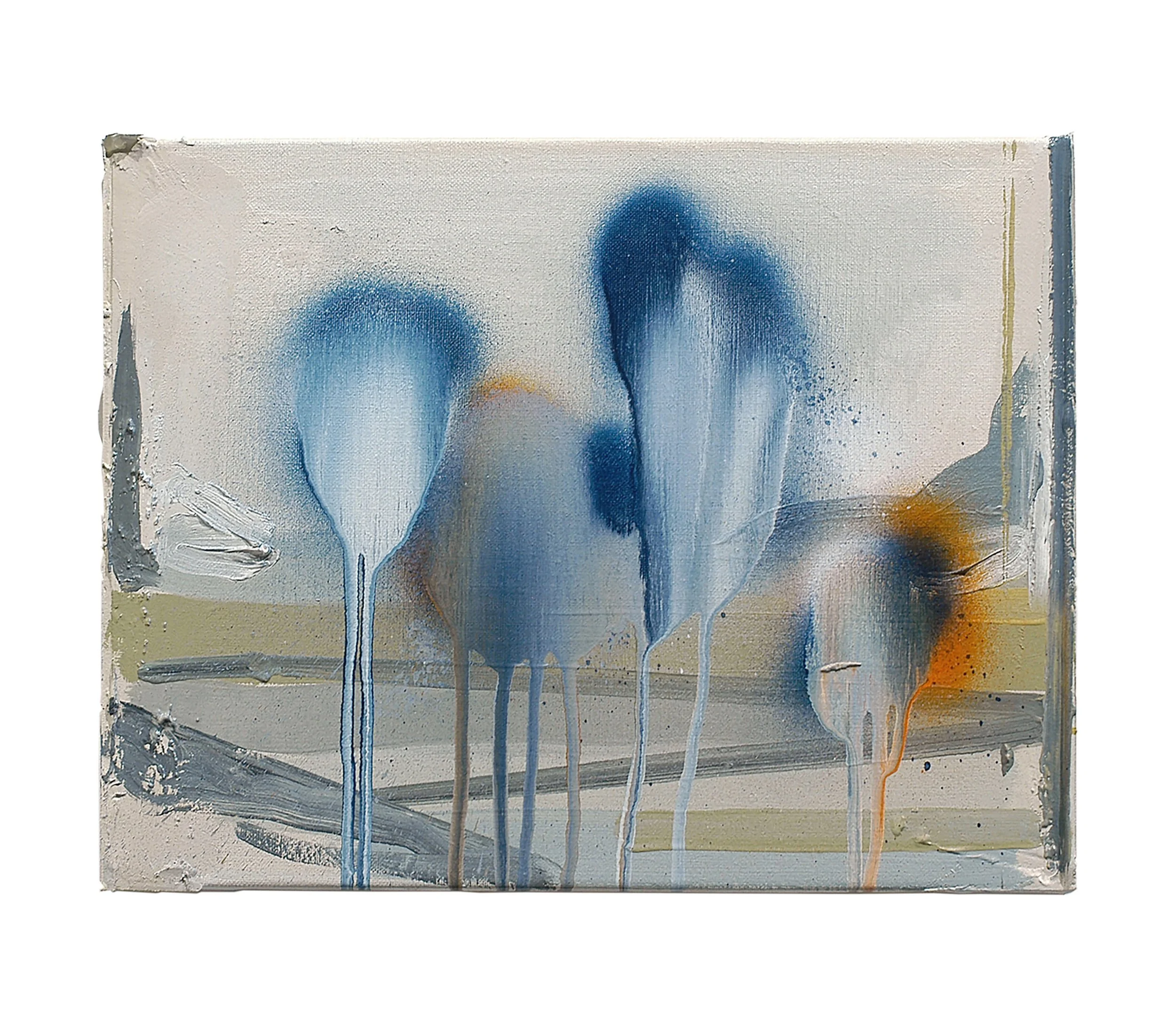  Drew Beattie  Misty   2005 acrylic and spray paint on canvas 11 x 14 inches 