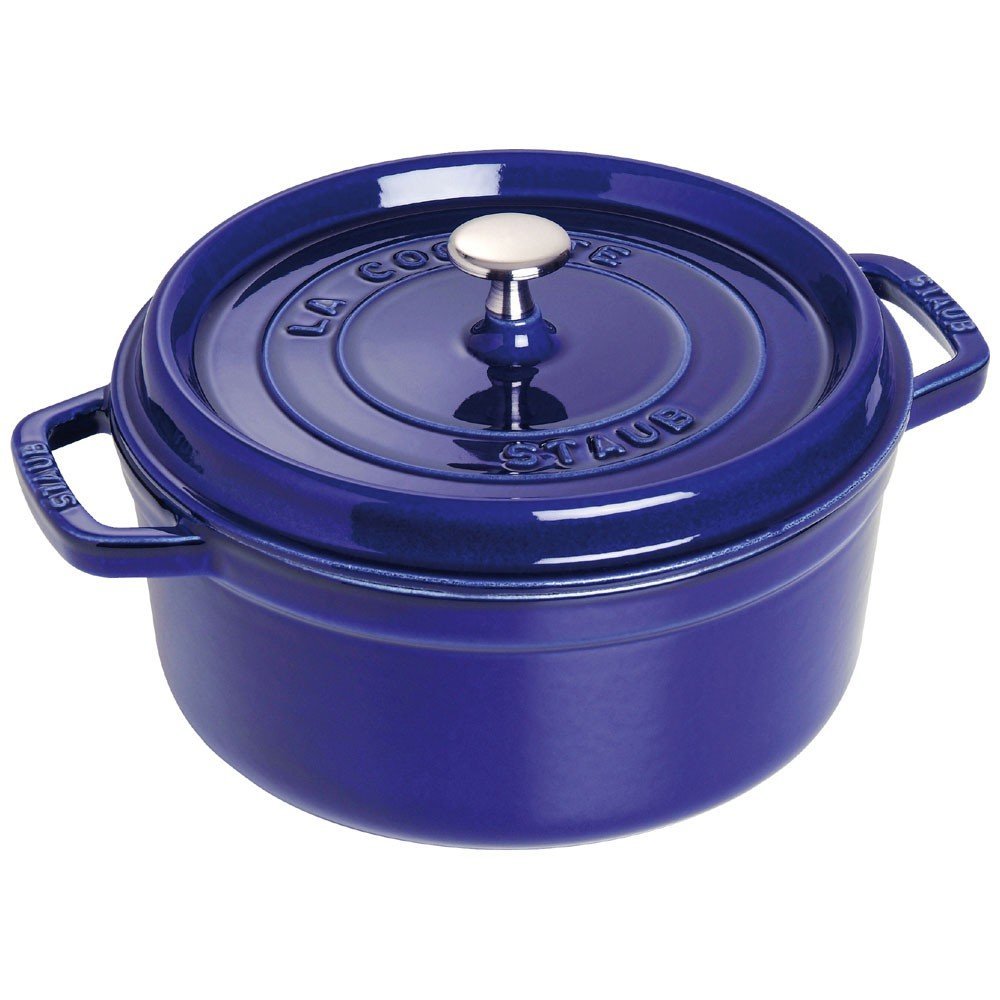Round Cocotte w/ Glass Lid, 4Qt, Turquoise - Duluth Kitchen Co