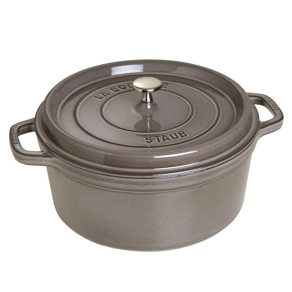 Staub Round Cocotte, 9qt. - Graphite Grey — The Kitchen by