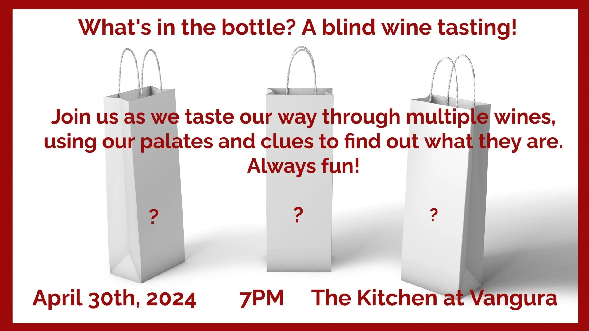 Red &amp; White Blind Tasting with Jill Kummer
