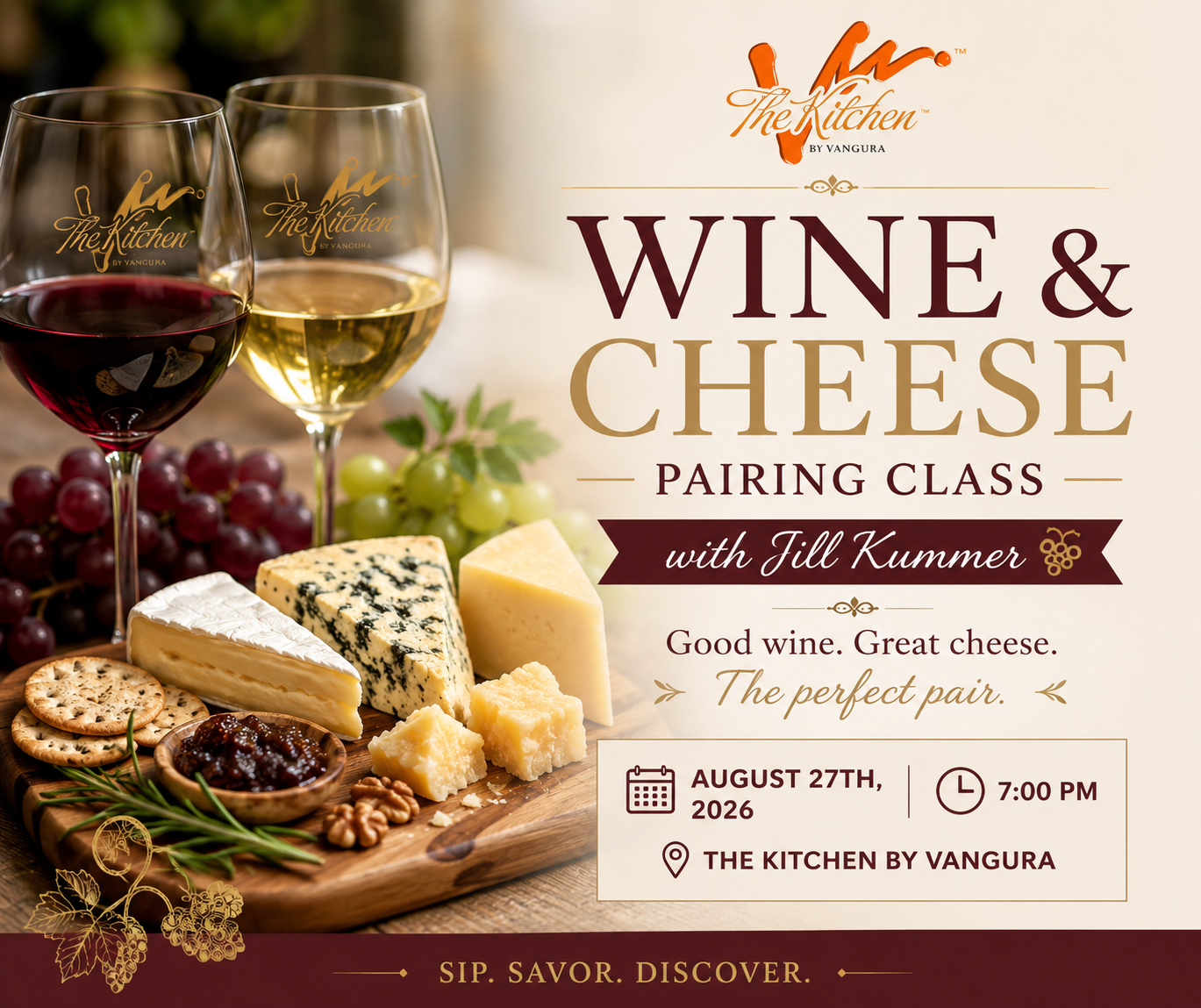 Wine &amp; Cheese Pairing with Wine Educator Jill Kummer