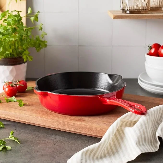 STAUB Fry Pans Cast Iron 8.5-inch Traditional Deep Skillet-Cherry 1.jpg