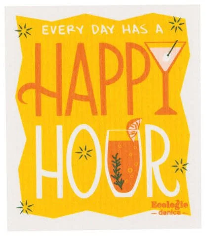 Now Design Happy Hour Swedish Dishcloth