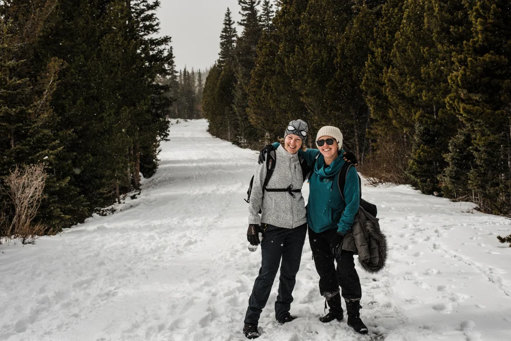 A little snowfall at the end of our hike made it pretty magical!