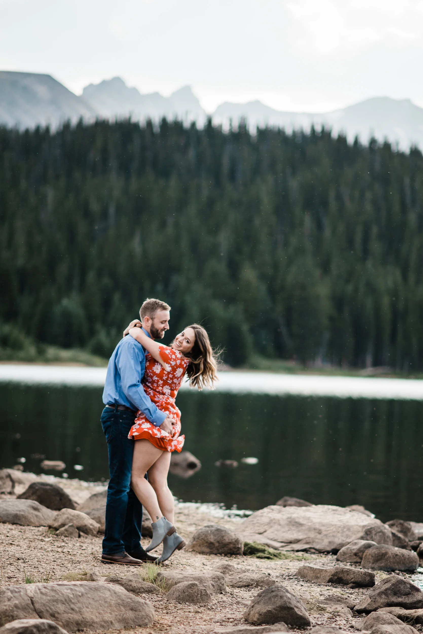 Indian Peaks-Brainard Lake-Colorado Engagement romatic