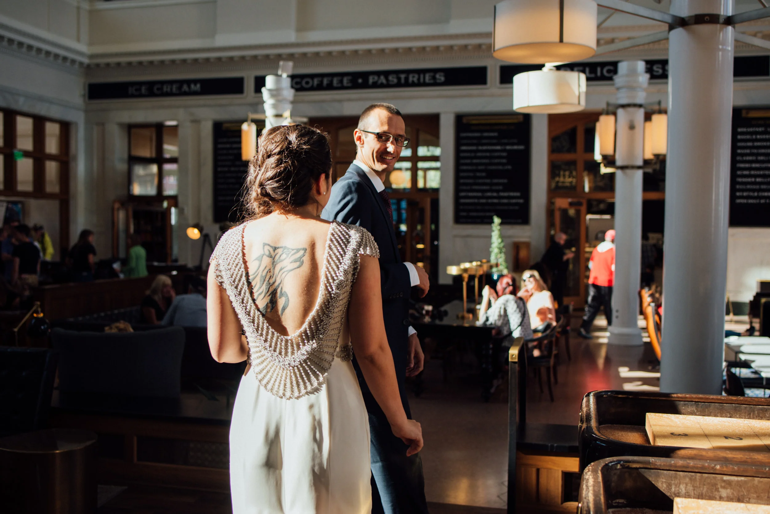 Colorado Denver Downtown Urban Wedding Colorado Wedding Photographer Union Station First Look