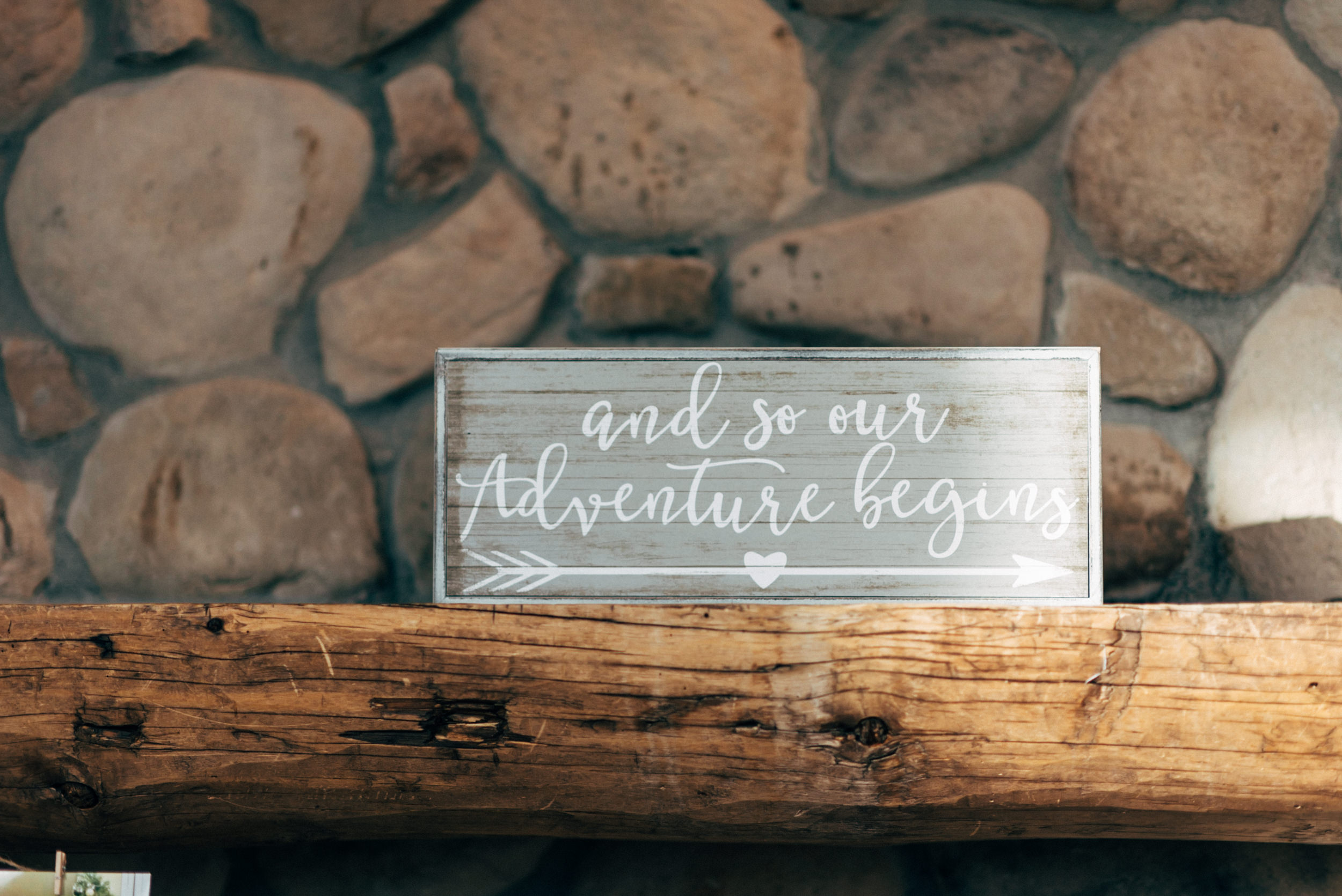 Adventure wedding sign. Colorado wedding photographer.