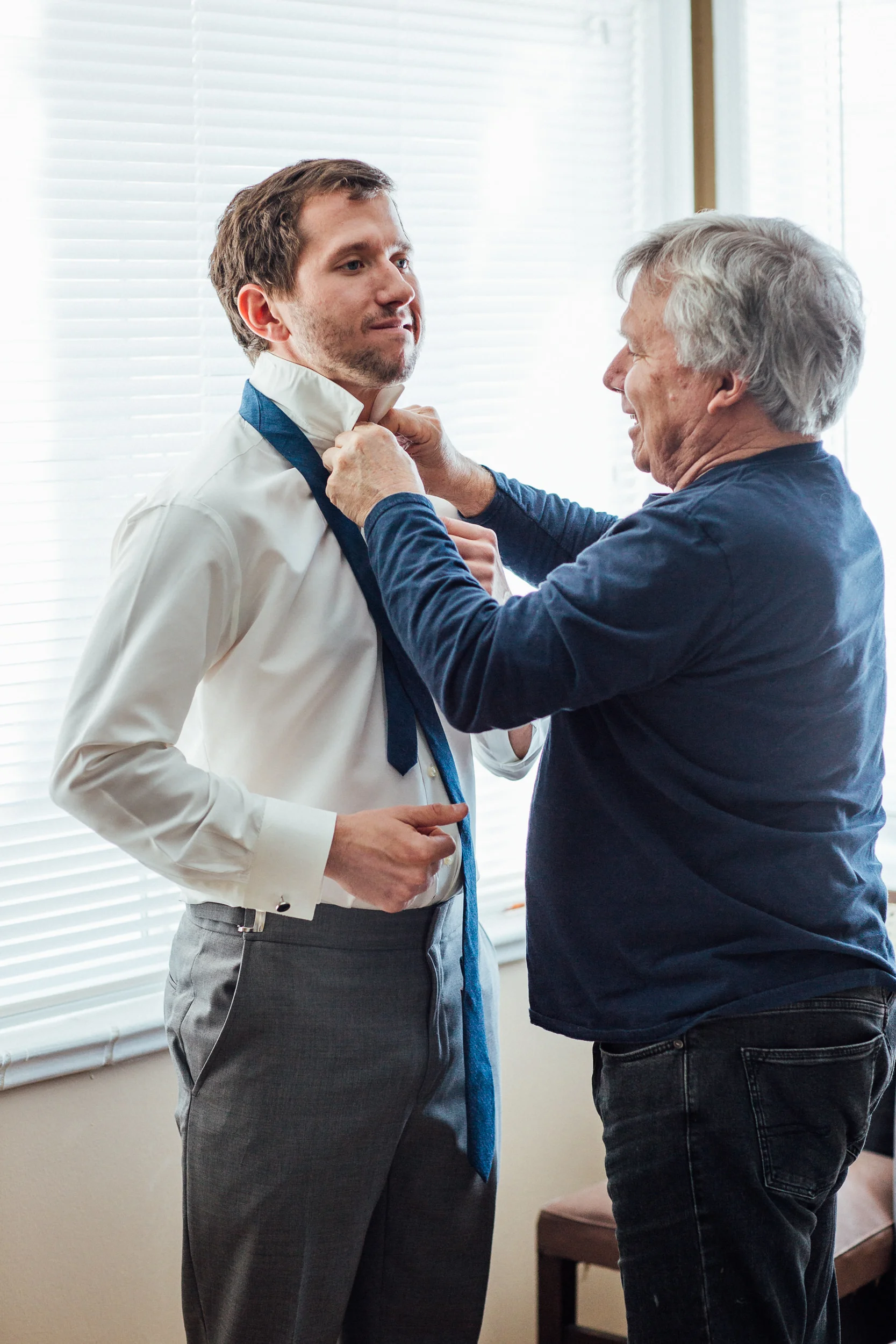 Dad and Groom getting ready-Wedding Photographer