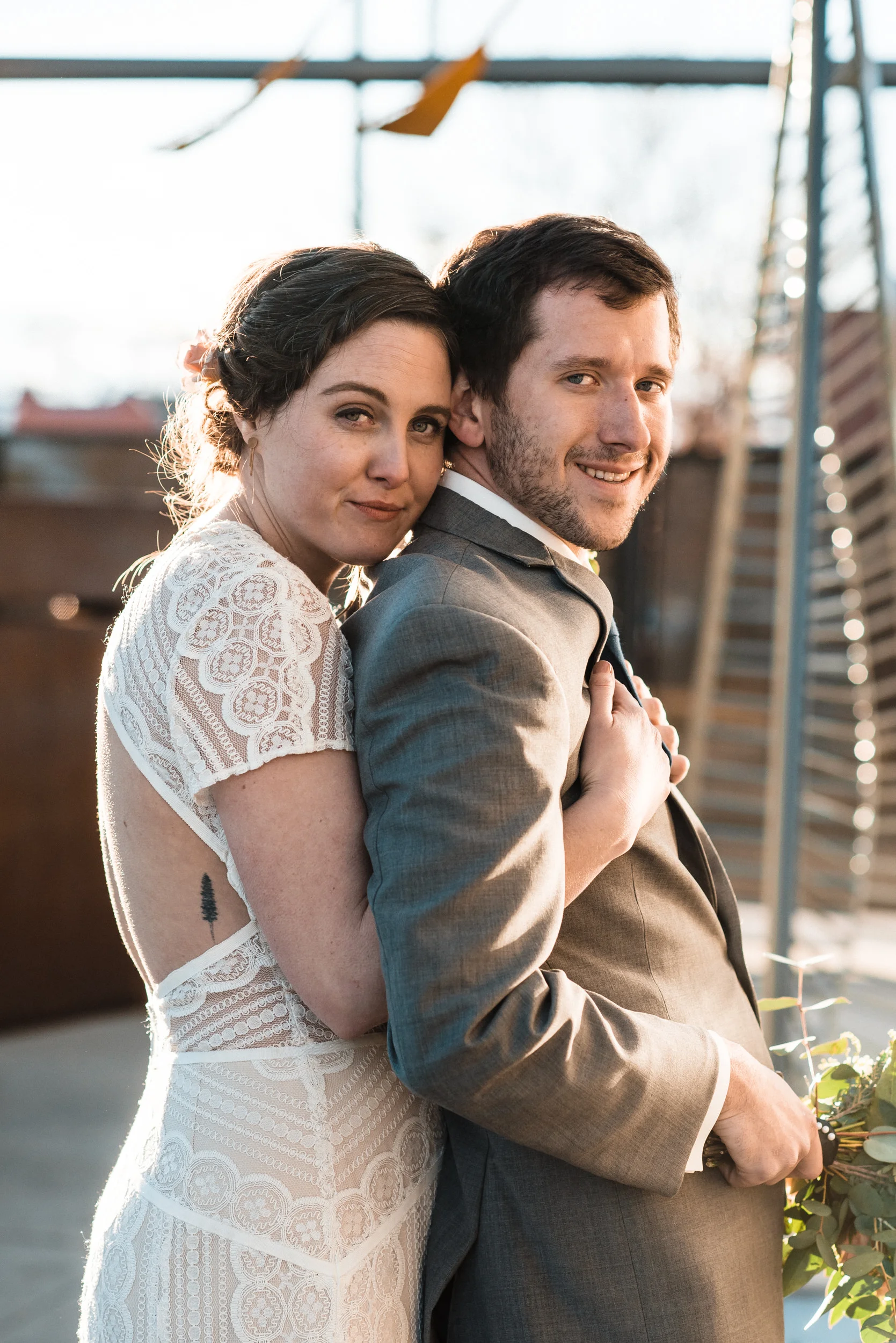 Space Gallery wedding portraits in Denver, Colorado-Colorado Kate Wedding Photography
