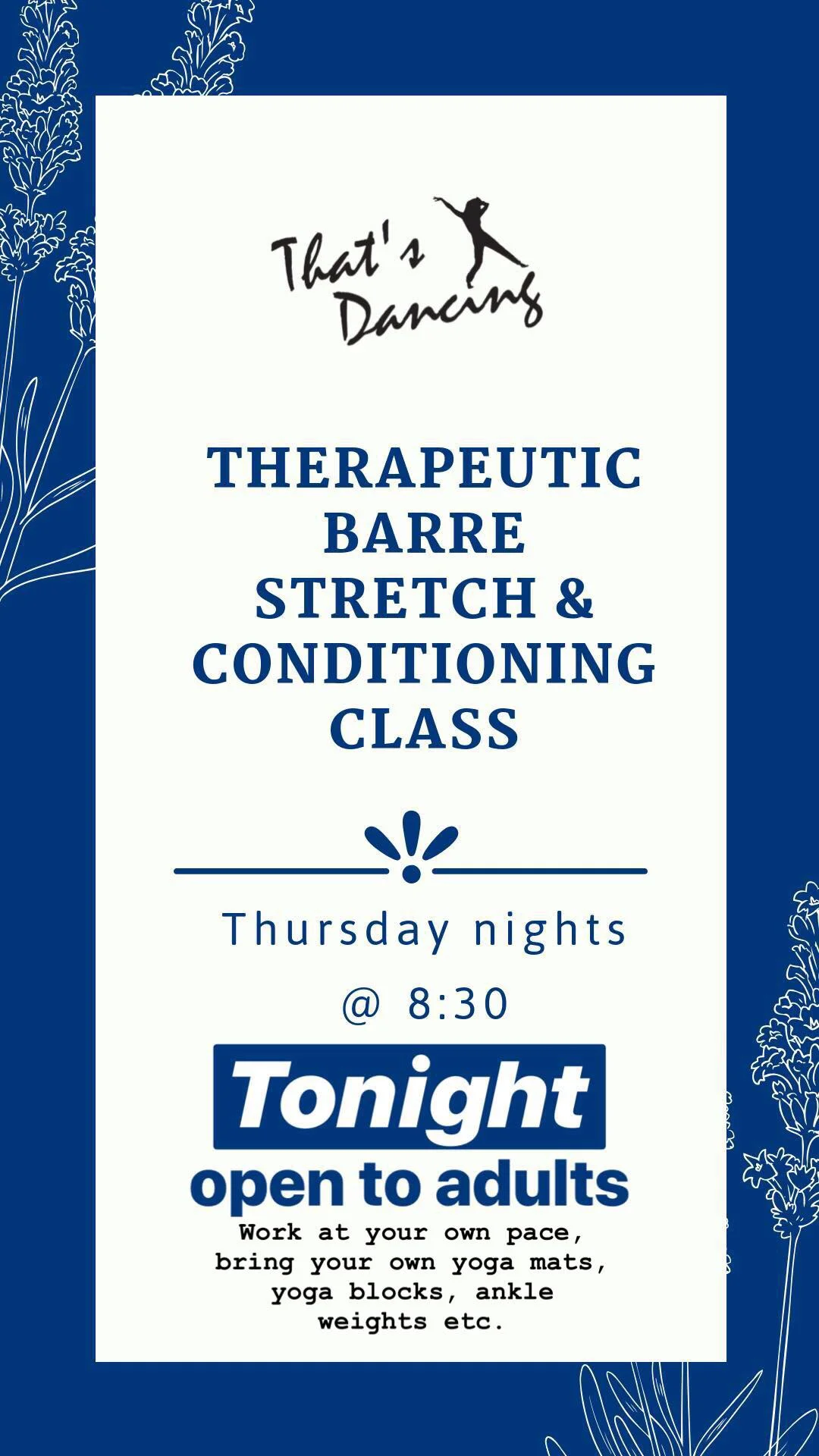 INTENSIVE SERIES - BARRE STRETCH, STRENGTH AND CONDITIONING WITH ANDREA LAMAINA