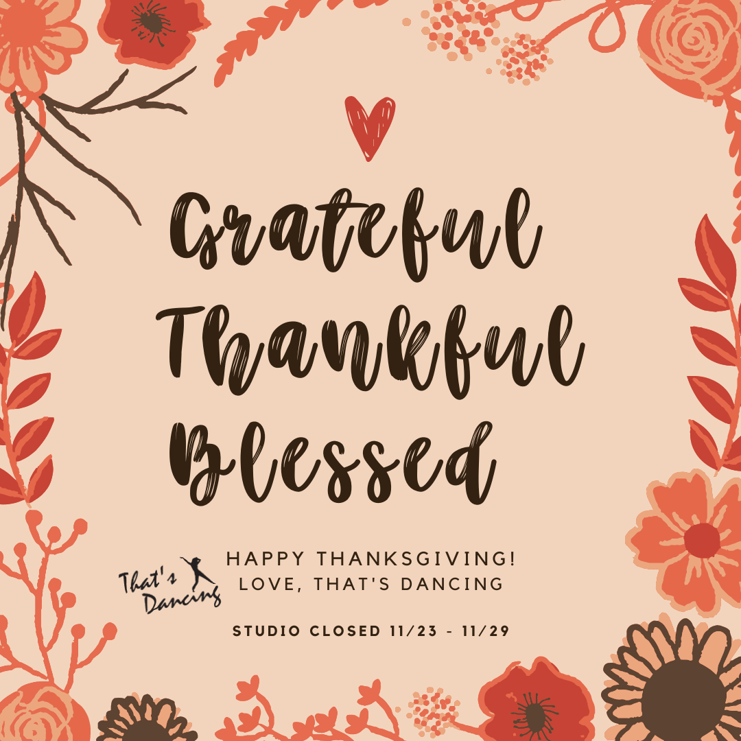 Studio Closed for Thanksgiving Holiday