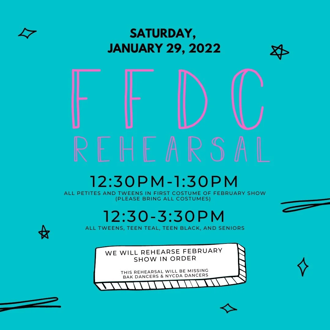 FFDC Rehearsal (1230-130 mini and petite 1230-330 all others)