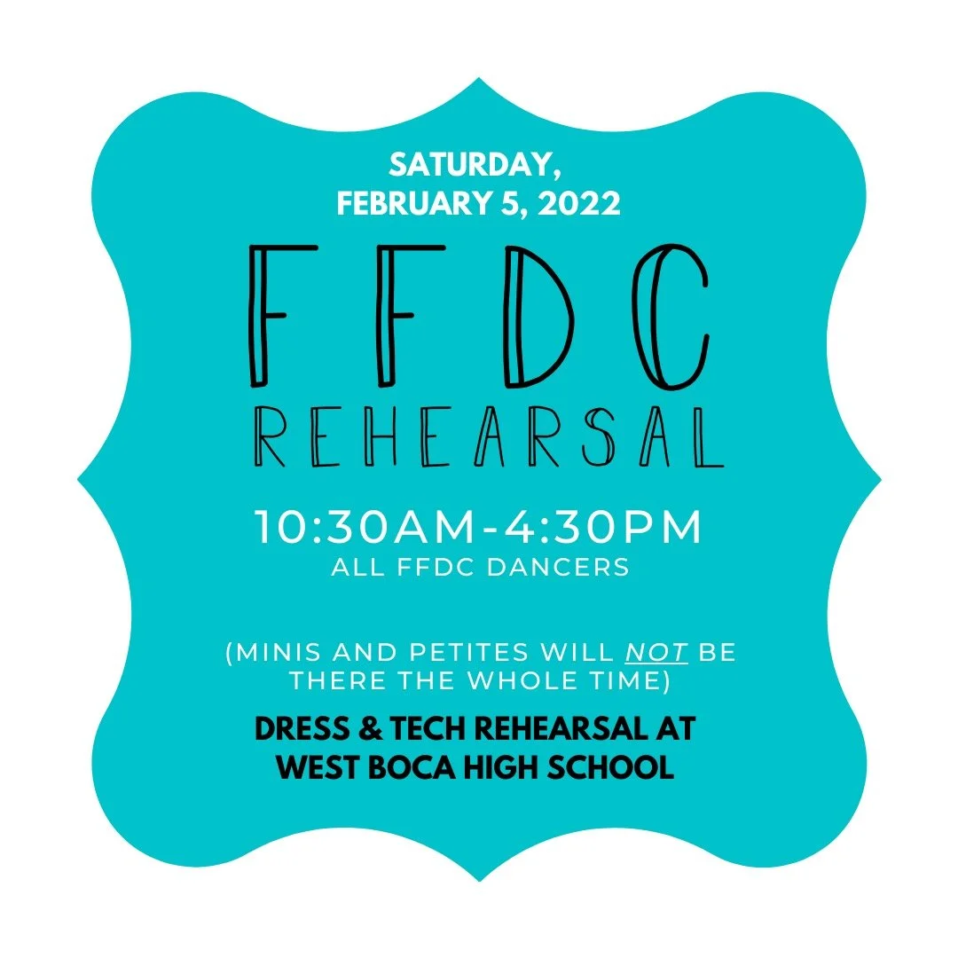 FFDC Dress and Tech Rehearsal at West Boca High School