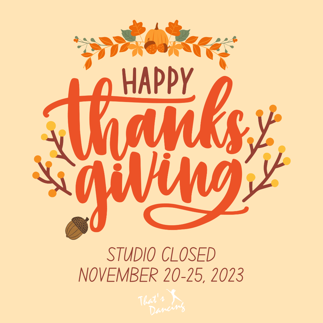 Thanksgiving Break - Studio Closed 