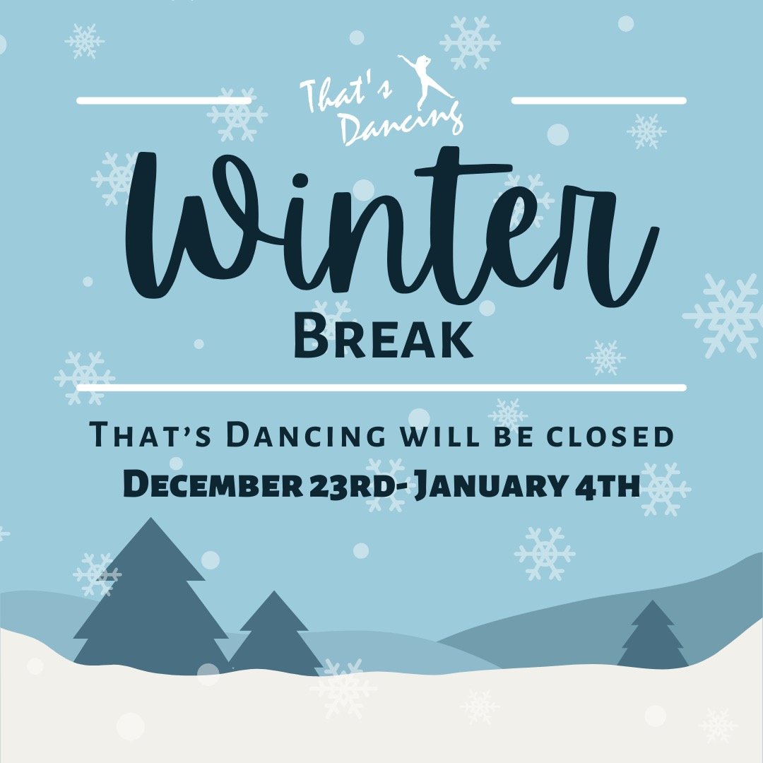 Studio Closed - Winter Break!