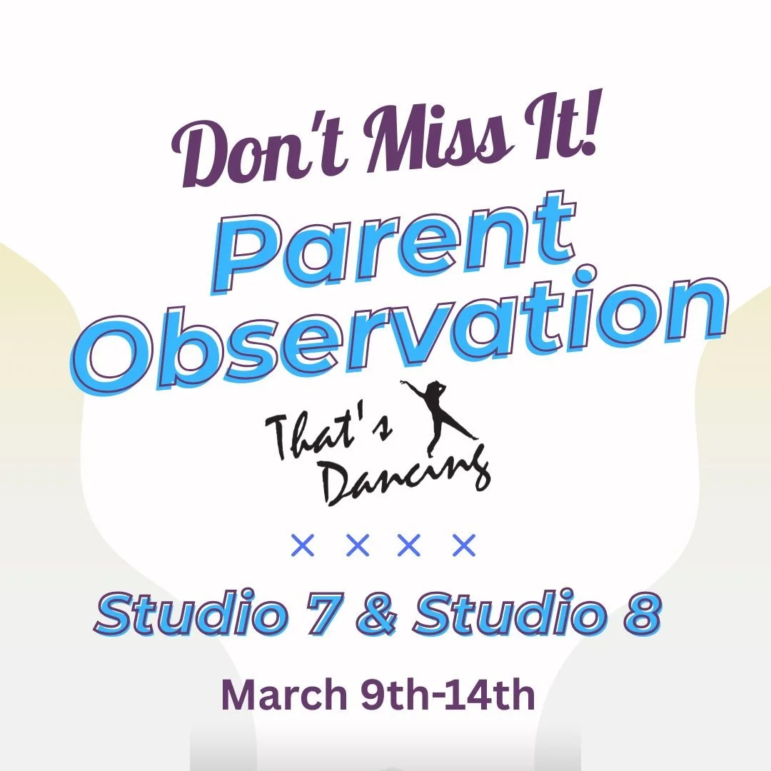 IN STUDIO - PARENT OBSERVATION WEEK (STUDIO 7 & 8)